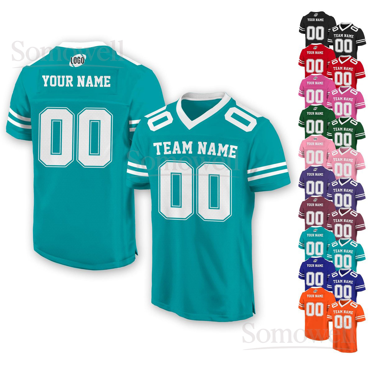 Custom American Football Jersey Personalized Team Name and Number Edition for Men Women and Kids