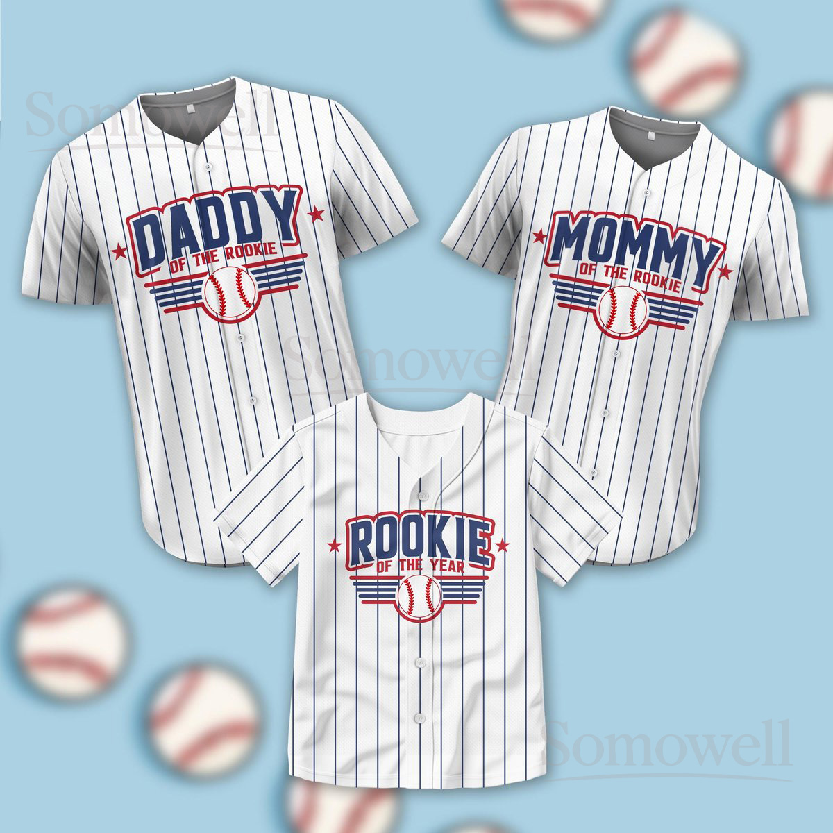 Custom Name Number Rookie Of The Year Baseball Jersey Many Colors Personalized Team Uniform