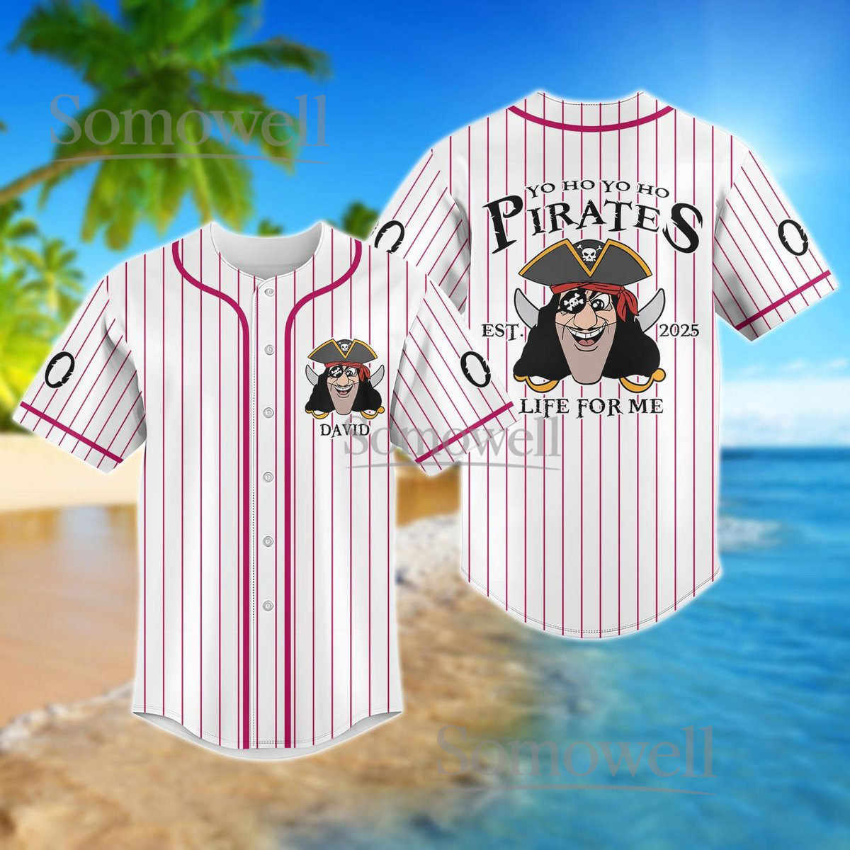 ustom Pirate Baseball Jersey Shirt Personalized Captain Life For Me Gift