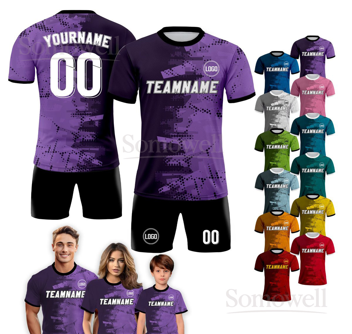 Custom Soccer Jersey for Men Women Youth and Kids Personalized Team Uniform in Multiple Colors