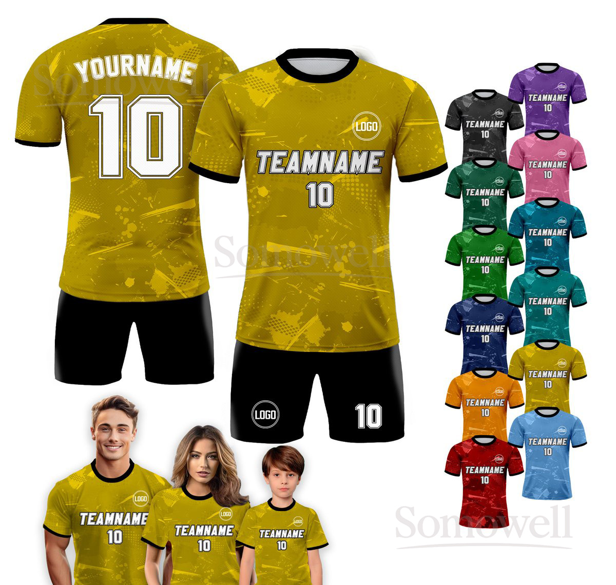 Custom Soccer Jersey Personalized Team Logo Name and Number Edition for Men Women and Youth