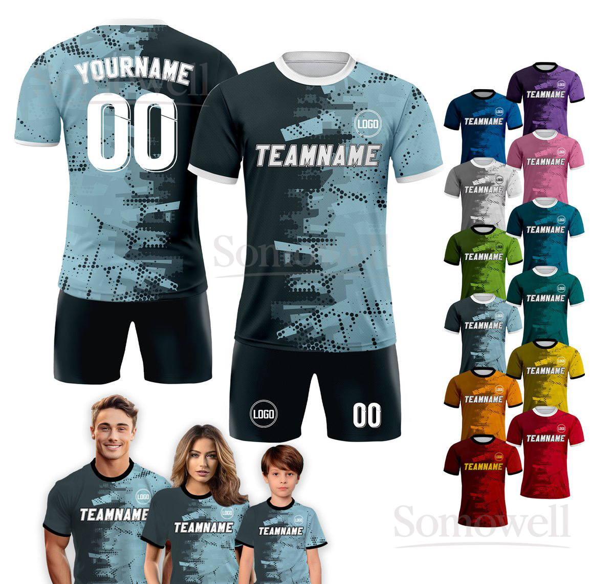 Custom Soccer Jersey for Men Women Youth Kid Team Uniform in Multiple Colors