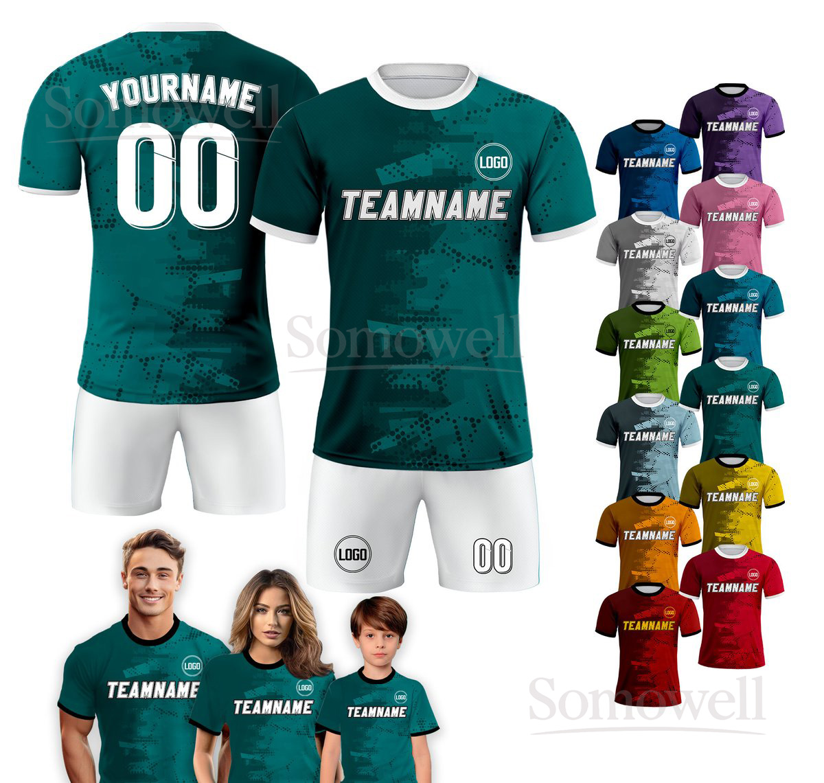 Personalized Soccer Team Jersey for Men Women Youth Kid Custom Team Uniform in Multiple Colors