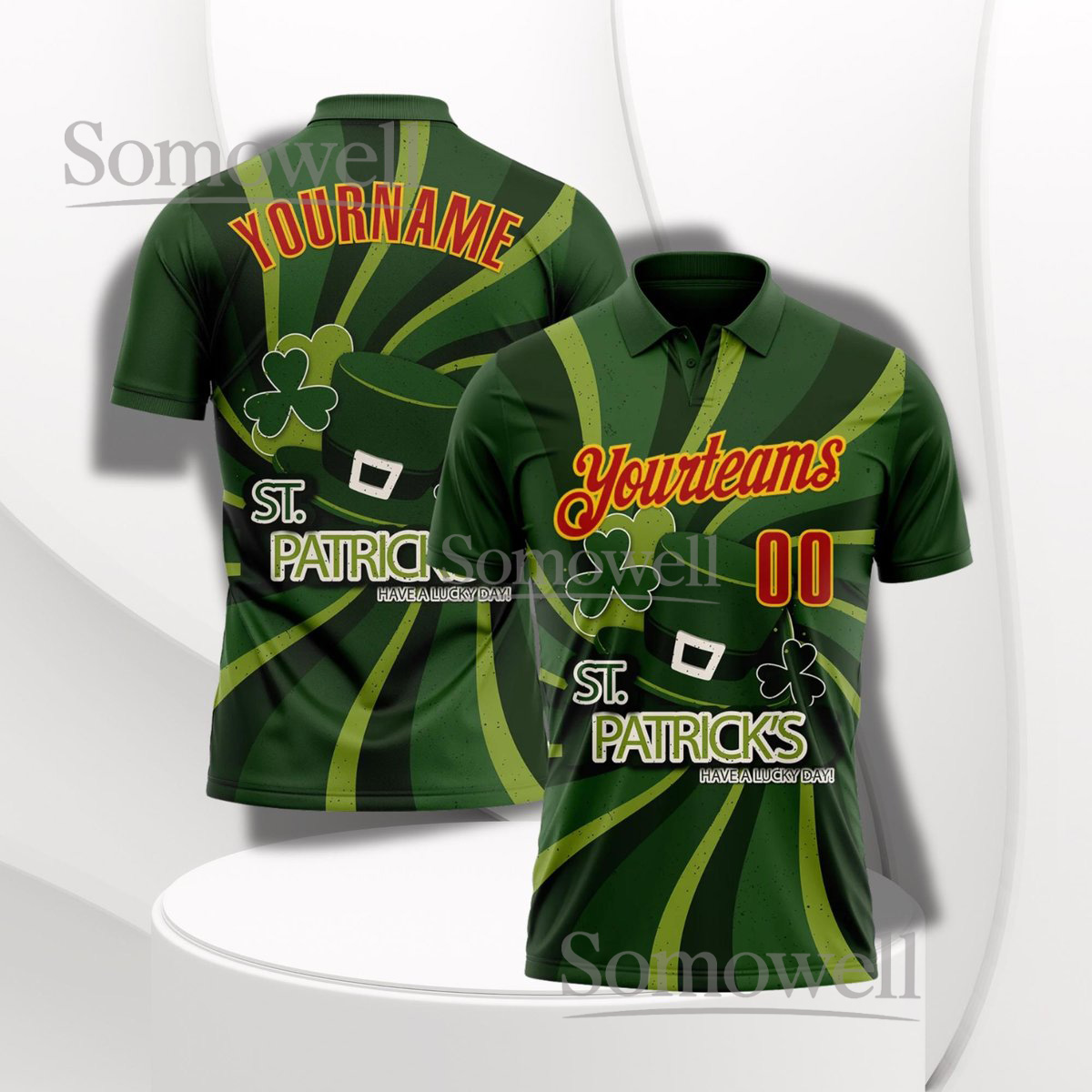 Custom St. Patrick39s Day Team Jersey Shirt Design Personalized Name Number Gift