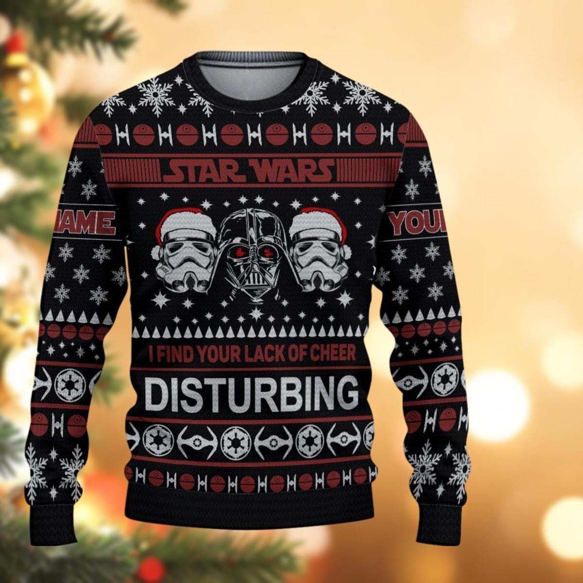 Star Galaxy Lack Of Cheer Custom Ugly Christmas Sweater Black Funny Holiday Gift