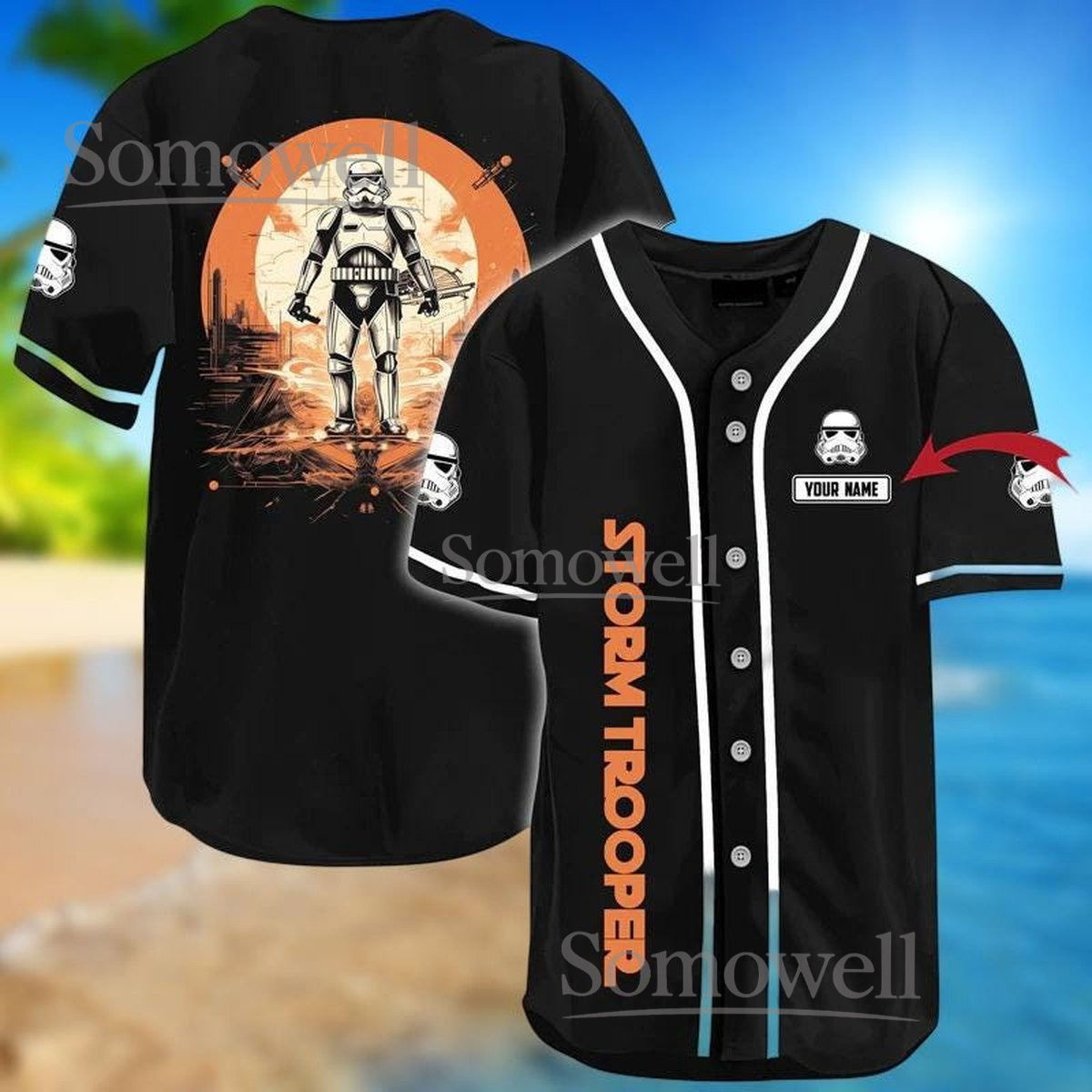 Custom Stormtrooper Baseball Jersey Shirt Personalized Star Wars Galactic Gift