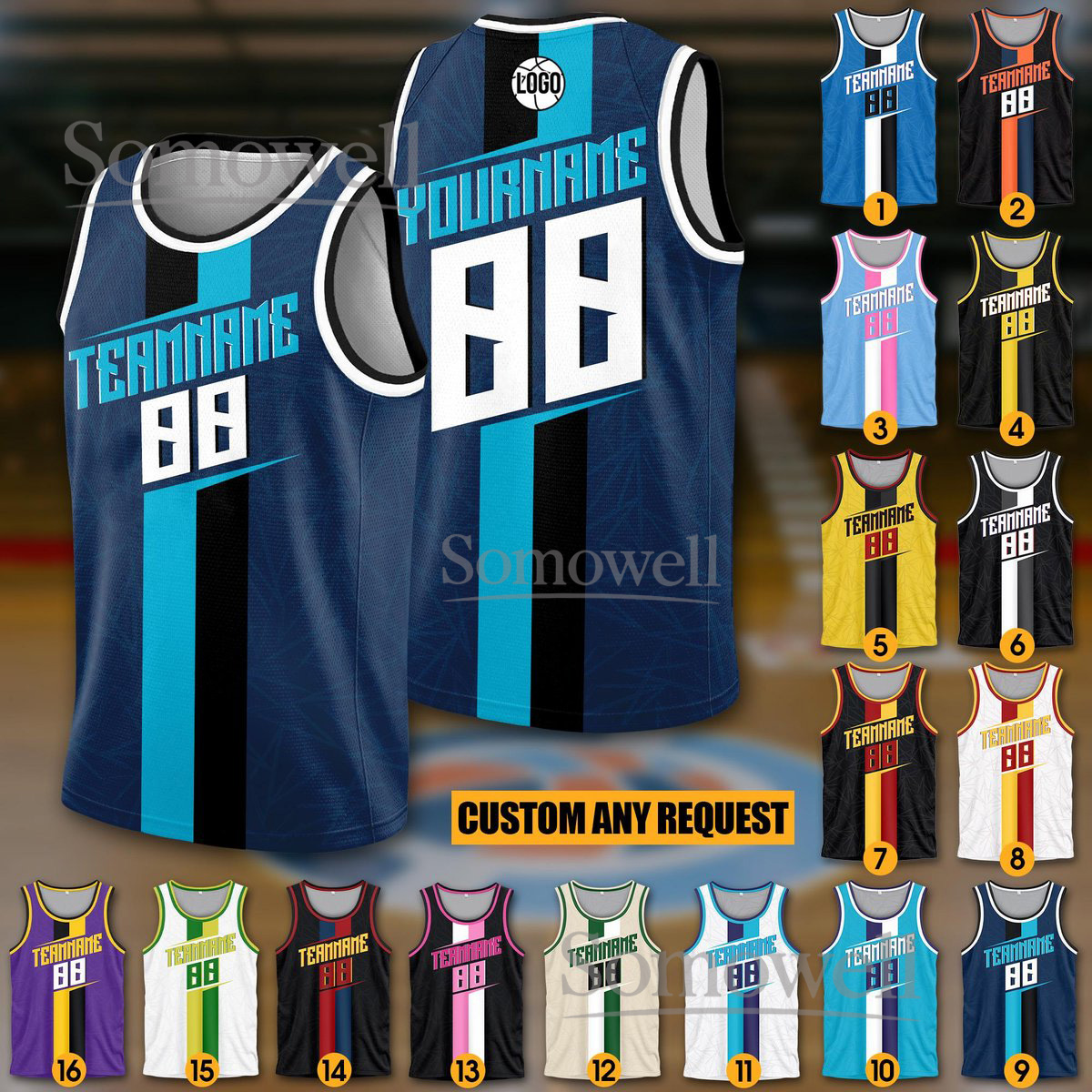 Custom Team Name Number Basketball Jersey Tank Top For Men Women Youth Kid