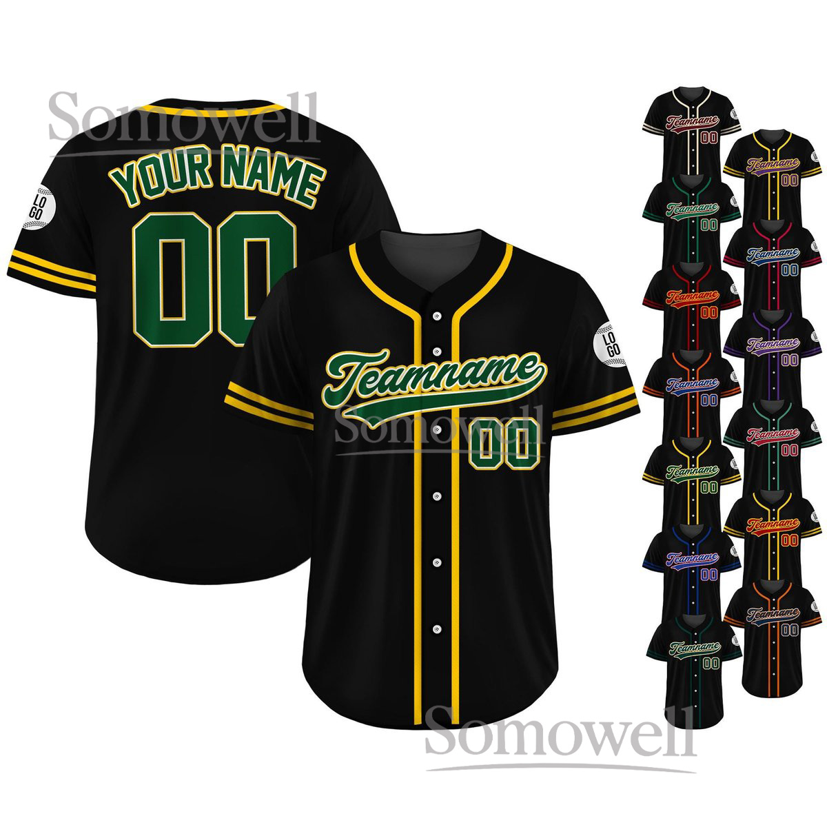 Custom Baseball Jersey with Team Name and Number Personalized for Men Women Youth and Kids Sports Apparel