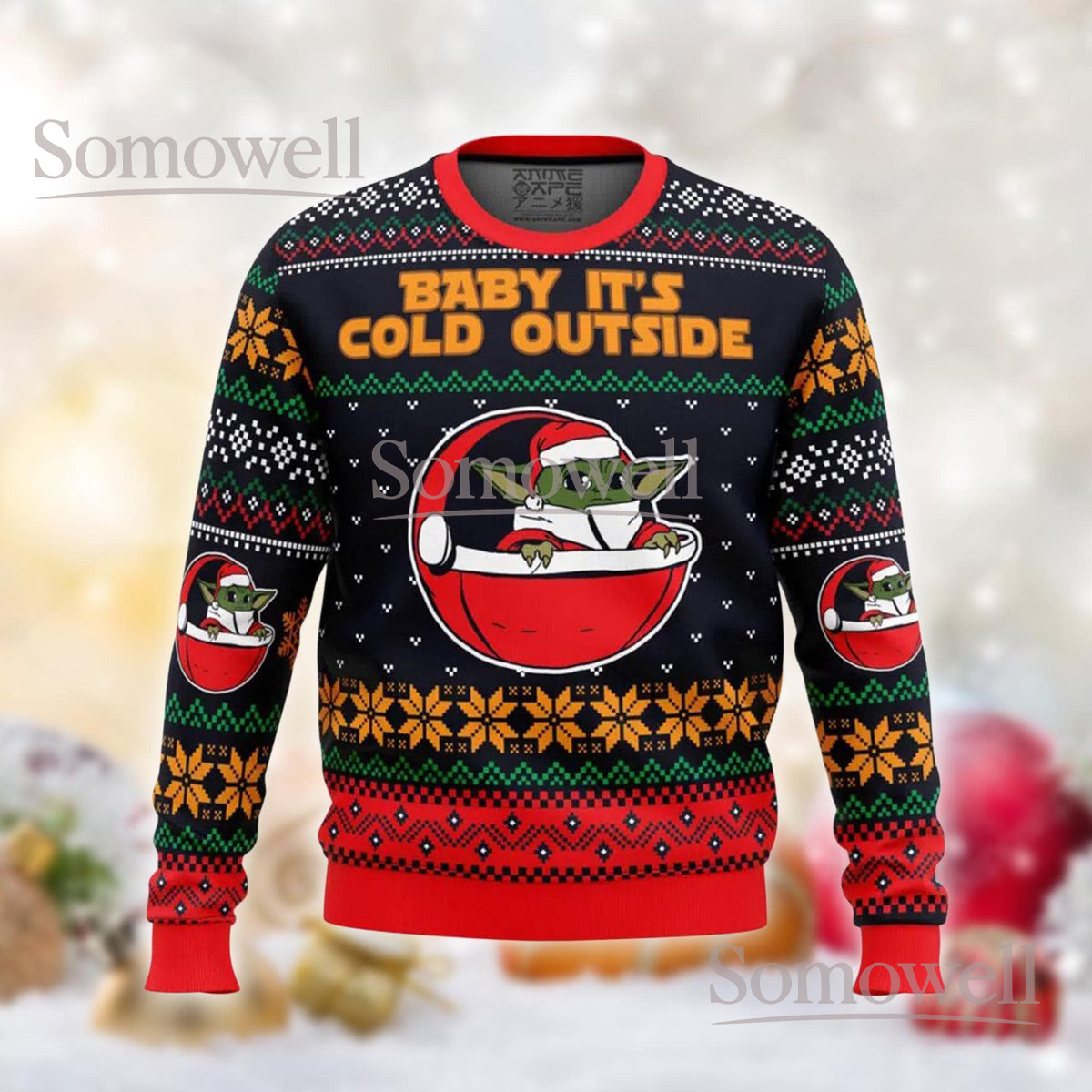 Baby Alien Christmas Black Ugly Sweater Cute Sci-Fi Holiday Knit Jumper