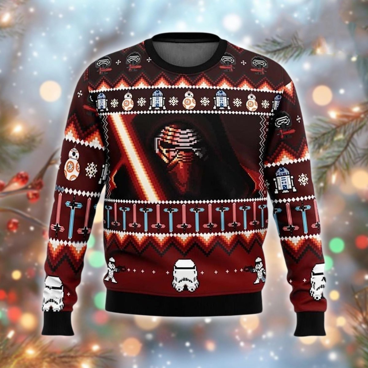 Star Wars Kylo Ren Dark Side Master Ugly Sweater Funny Christmas Gift