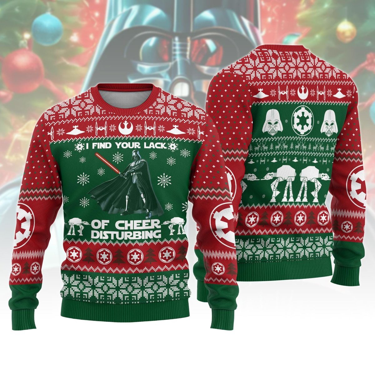 Darth Vader Christmas Ugly Sweater Star Wars Holiday Knit Gift Idea