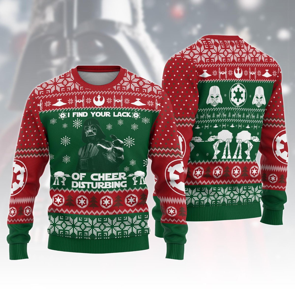 Star Wars Darth Vader Lack Of Cheer Ugly Sweater Funny Christmas Knit