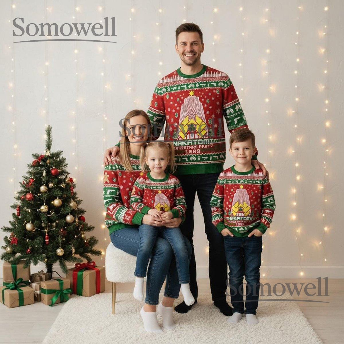 Nakatomi Christmas Party 1988 Sweater Funny Action Movie Ugly Knit