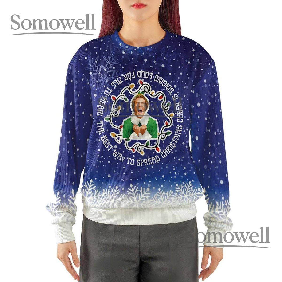 Elf Buddy Best Way To Spread Christmas Ugly Christmas Sweater Holiday Knit Gift