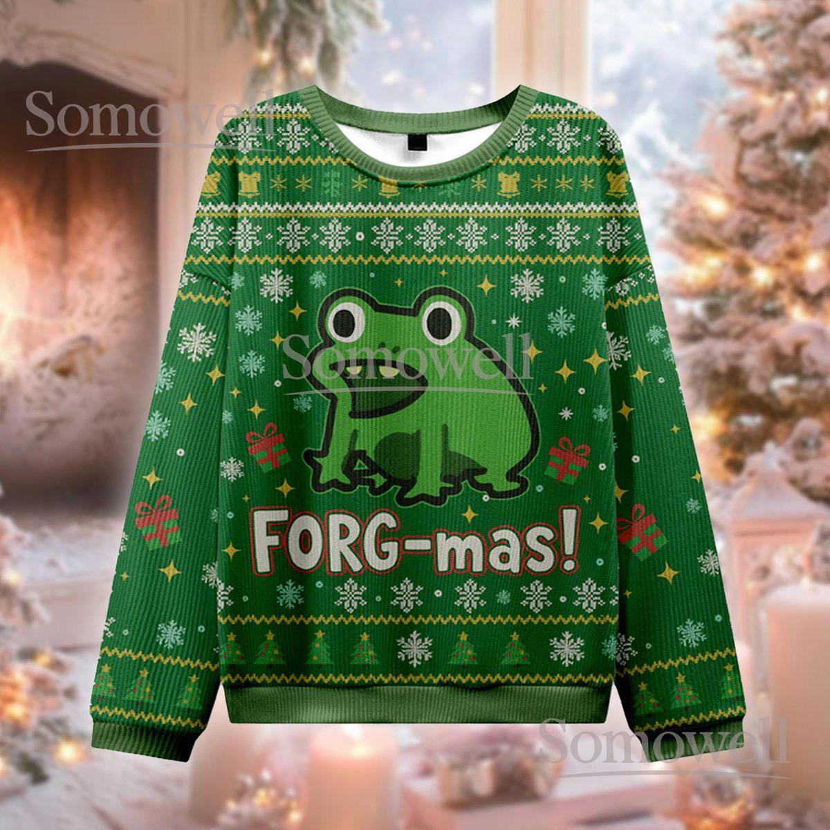 Forg Frog Meme Ugly Christmas Sweater Funny Internet Lovers Holiday Gift