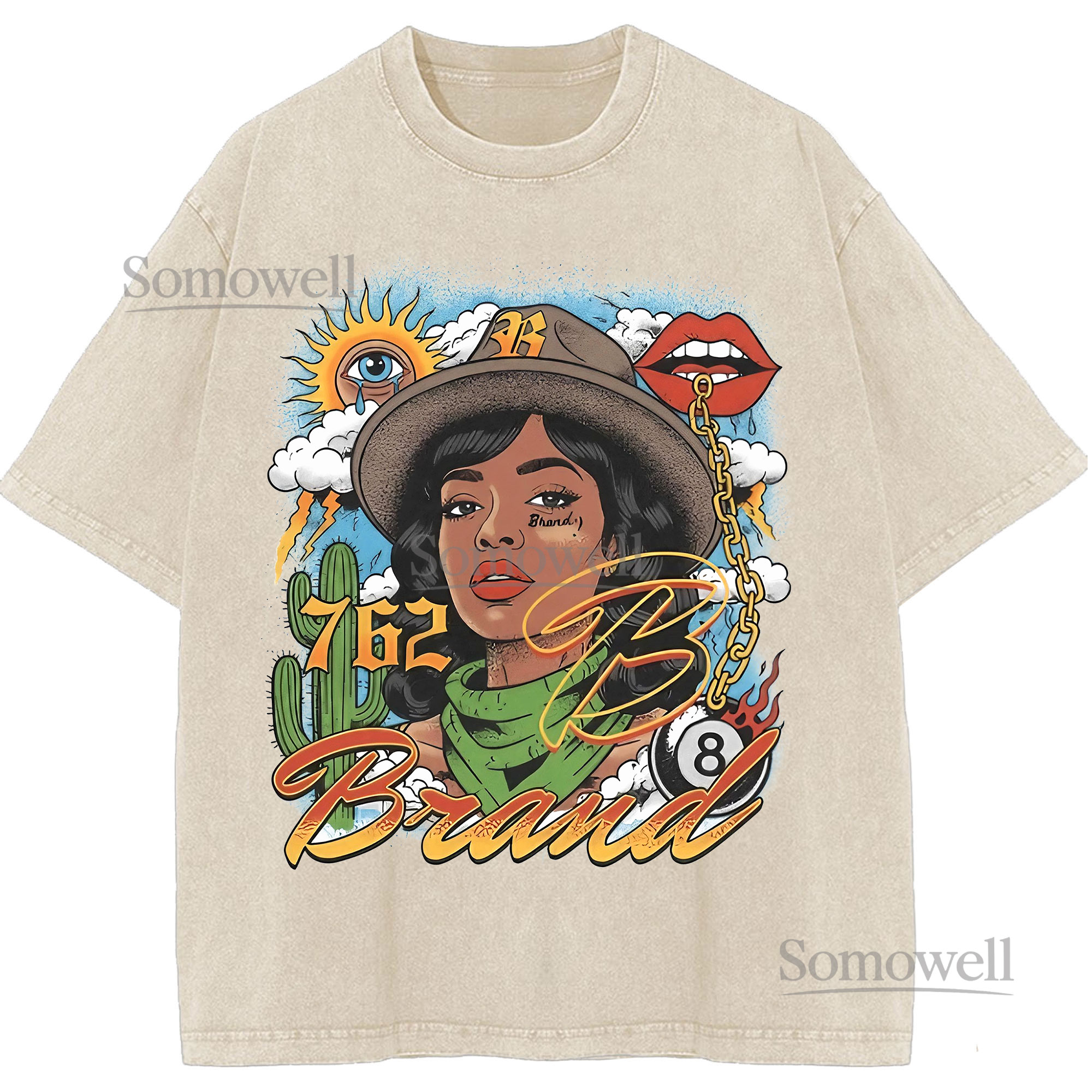 Rapper Urban Style Graphic ,hoodie sweatshirt t shirt vintage Cool Hat 762 Brand Graffiti Streetwear T Shirt