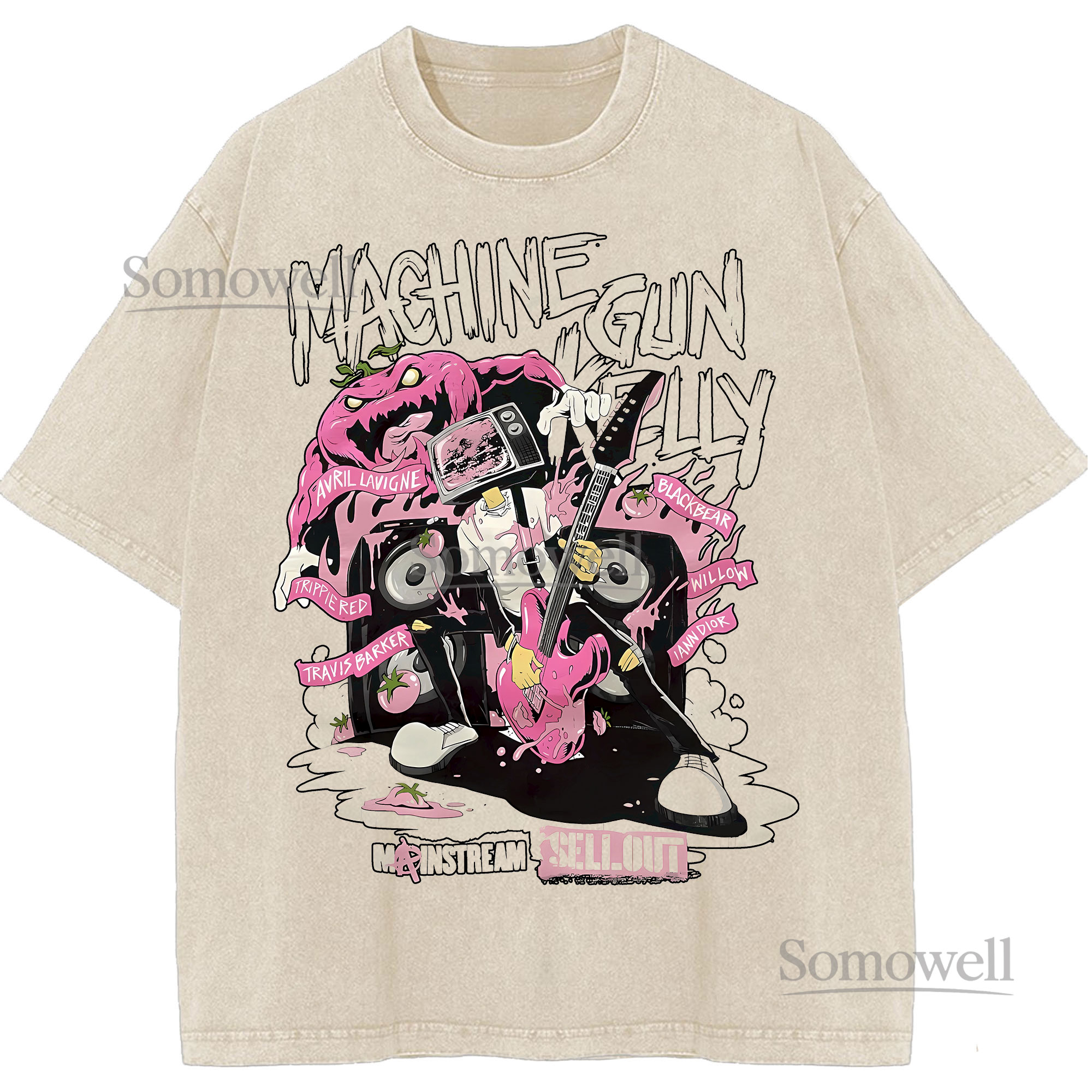 Machine Gun Kelly Mainstream Sellout Cartoon Guitar ,hoodie sweatshirt vintage