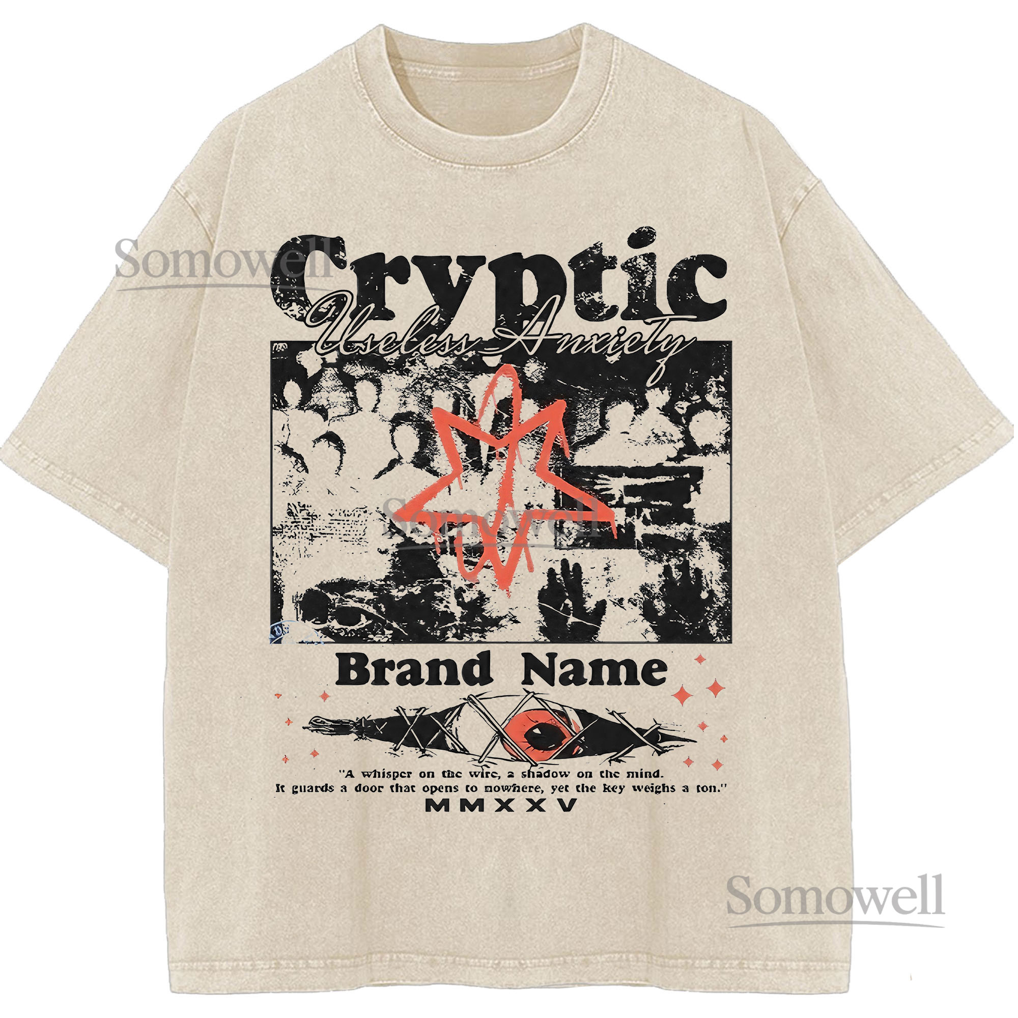 Cryptic Band Graphic ,hoodie sweatshirt t shirt vintage Vintage Anxiety Quote Urban Streetwear T Shirt
