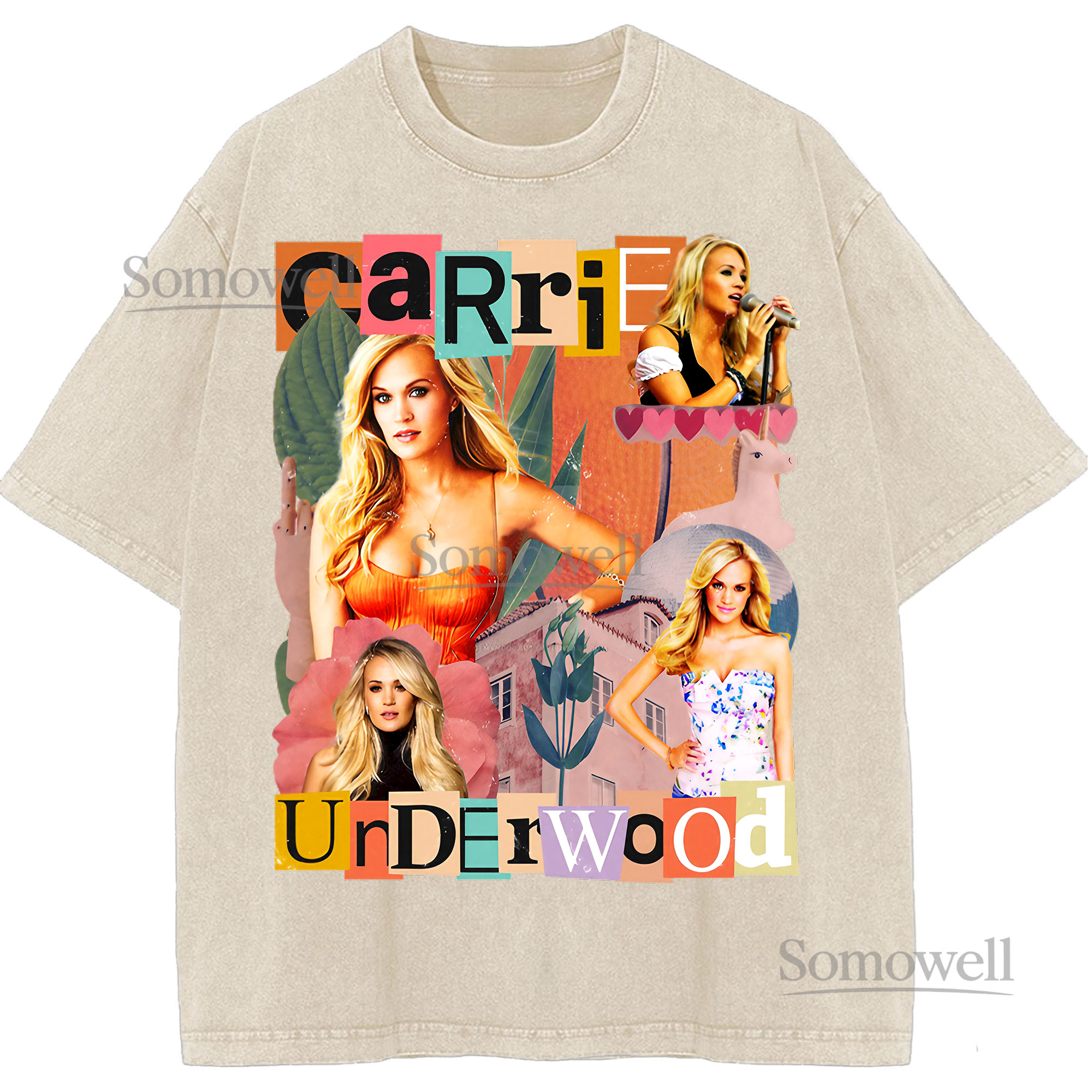 Carrie Underwood Collage Vintage Bootleg TShirt Country Music Fan