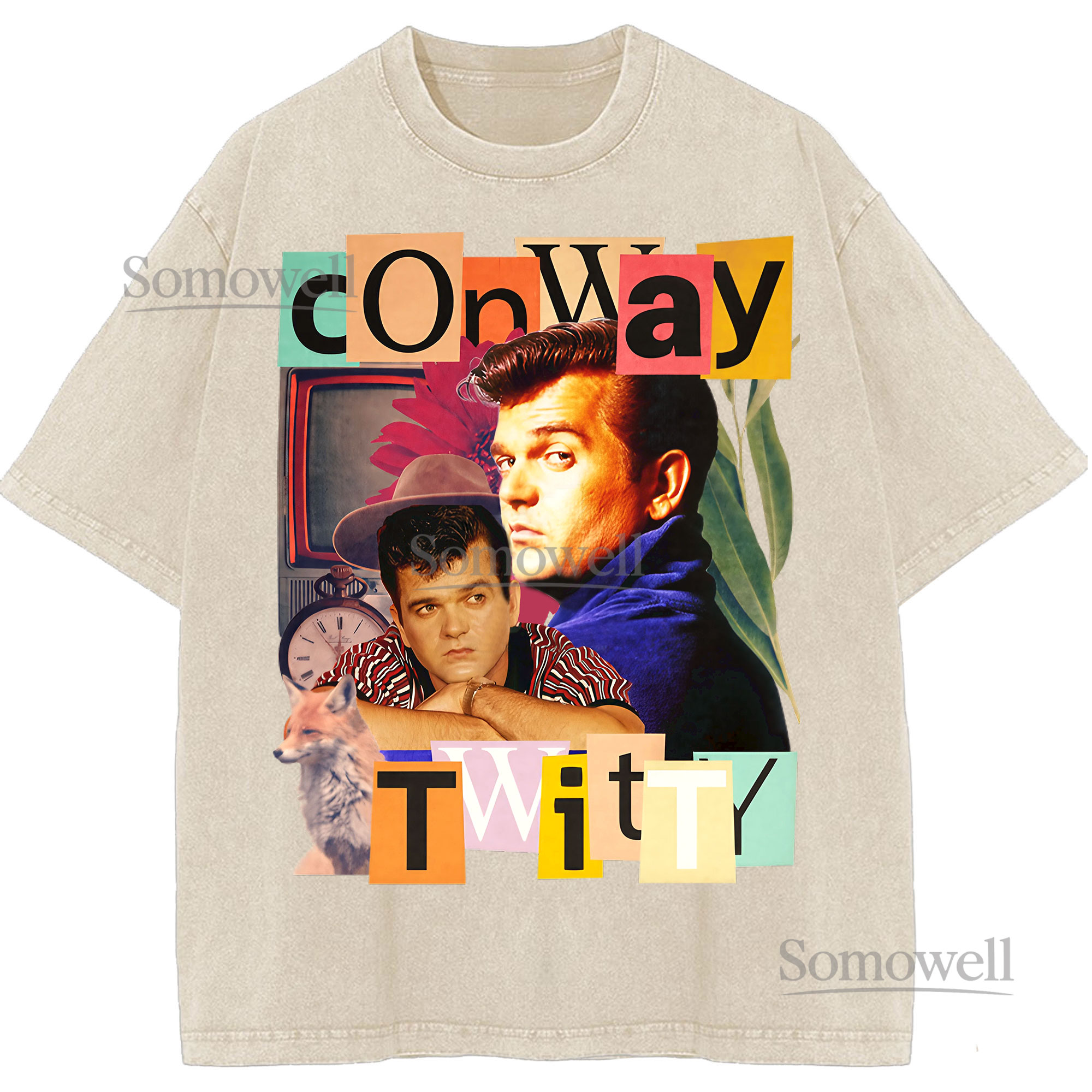 Conway Twitty Country Music Star Retro Collage ,hoodie sweatshirt vintage