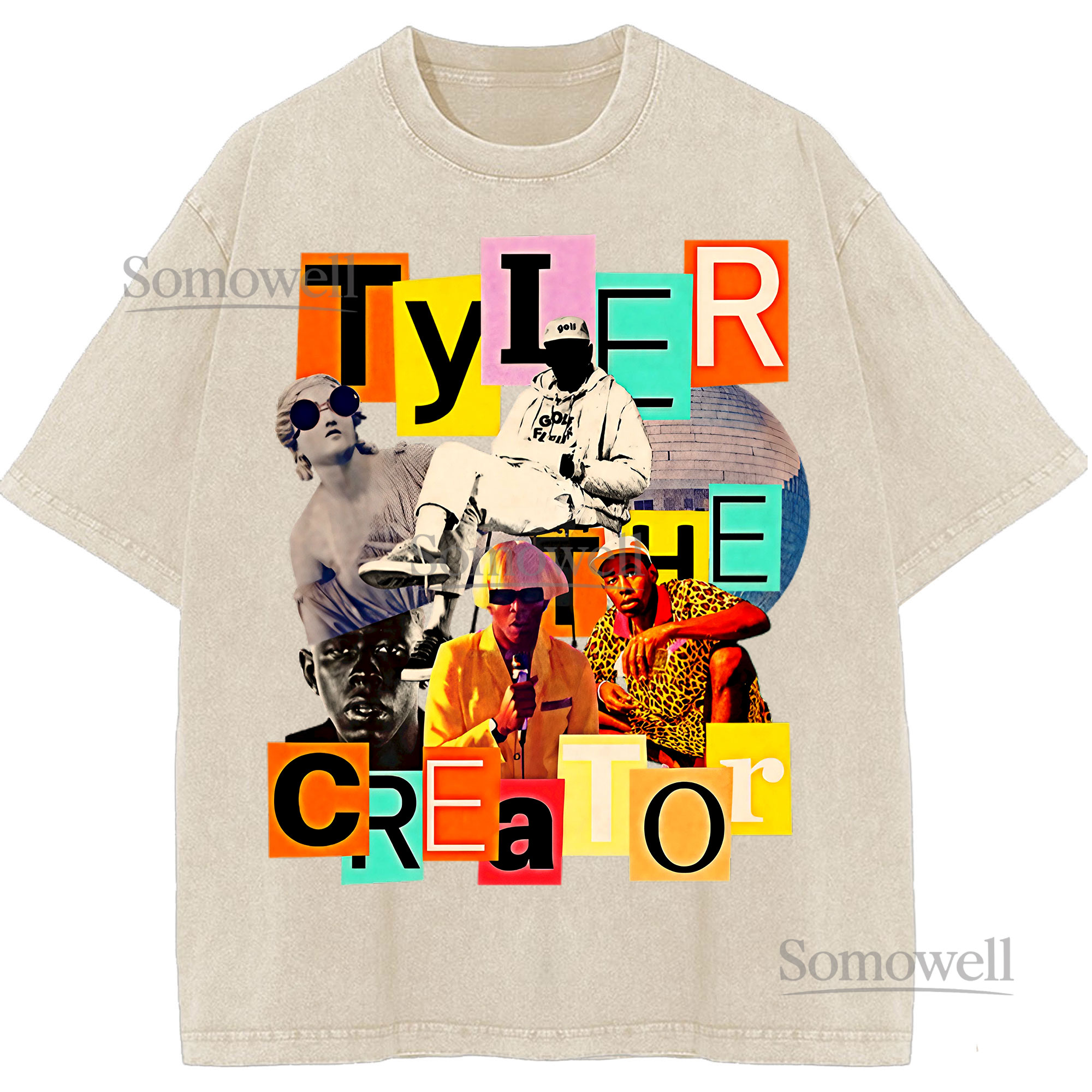 Tyler The Creator Rapper Colorful Collage Art ,hoodie sweatshirt vintage