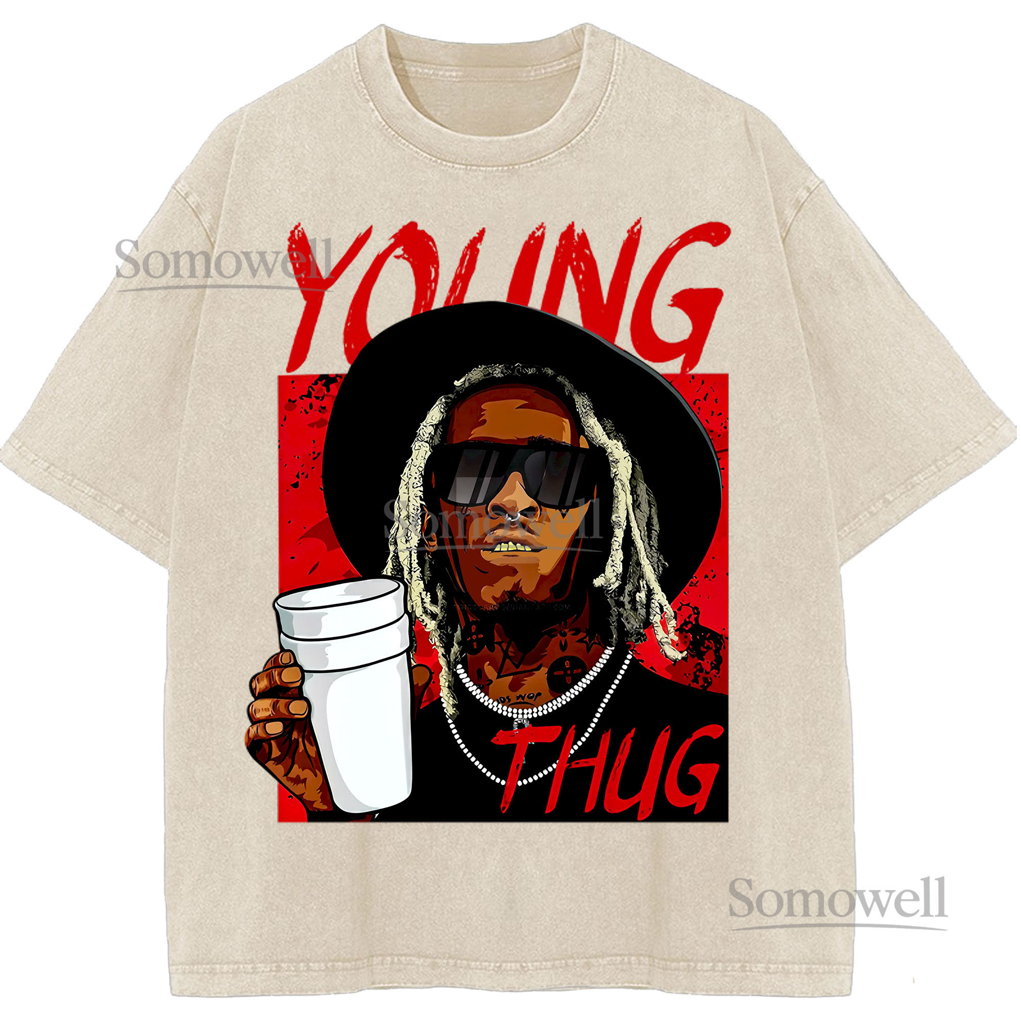 Young Thug Rapper Vintage Bootleg 90s Style TShirt Hip Hop Music