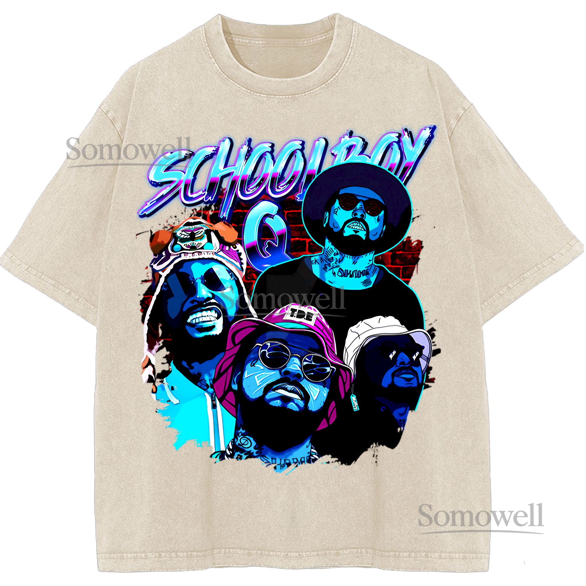 Schoolboy Q Rapper Vintage Bootleg 90s Style TShirt Hip Hop ,hoodie sweatshirt vintage