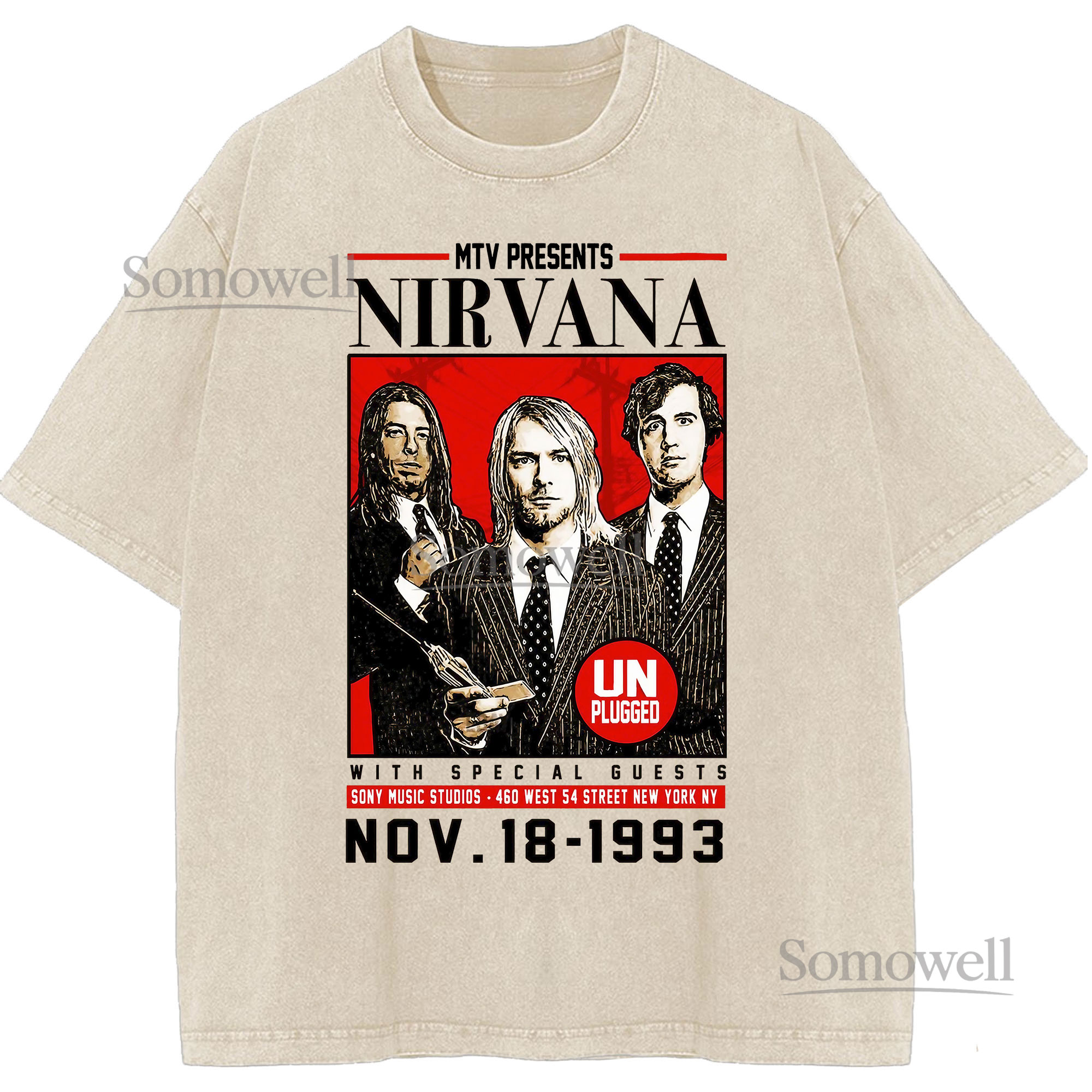 Nirvana MTV Unplugged Vintage Concert Poster Graphic ,hoodie sweatshirt t shirt vintage Band Music T Shirt