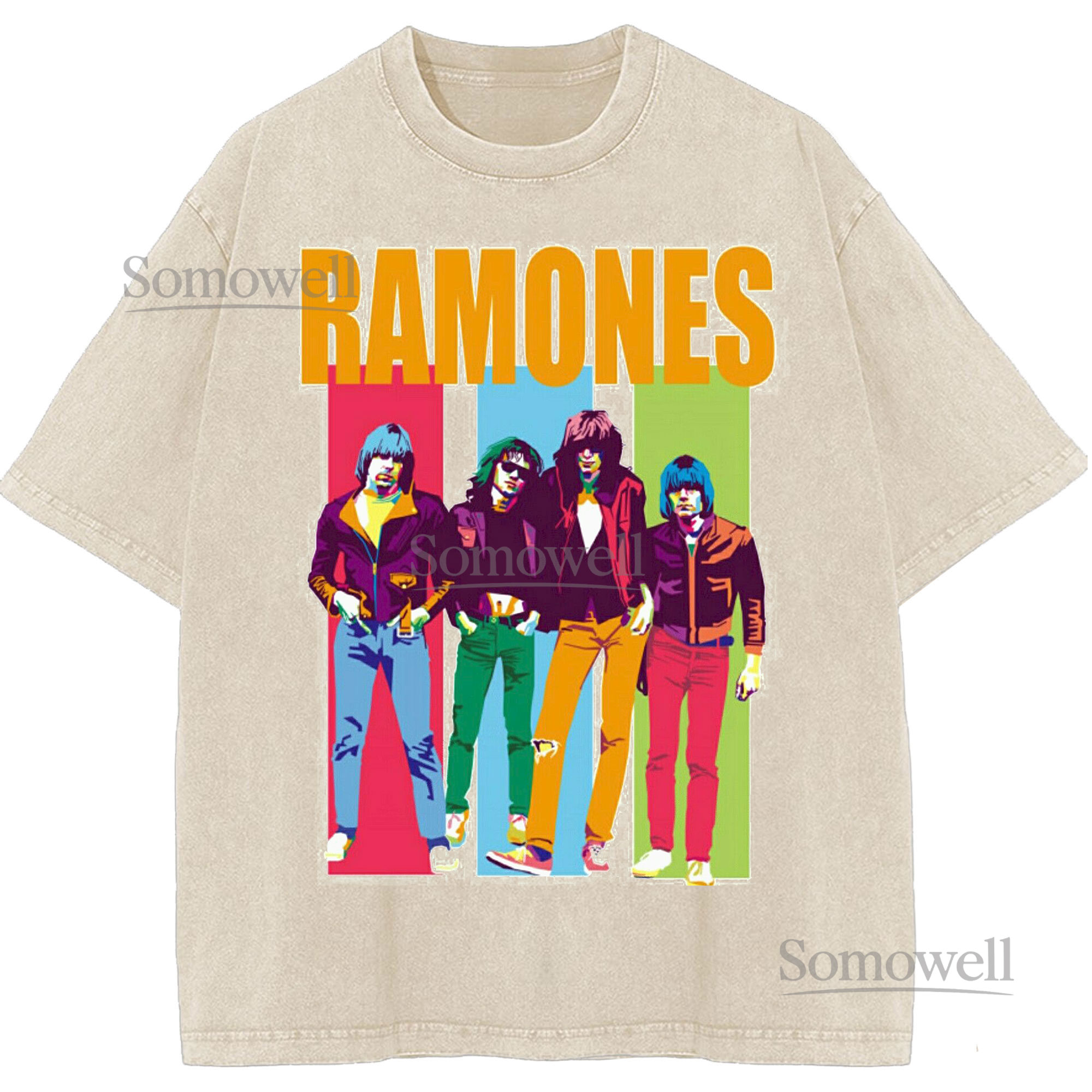 Ramones Pop Art Colorful Band Member Graphic ,hoodie sweatshirt t shirt vintage Punk Rock T Shirt