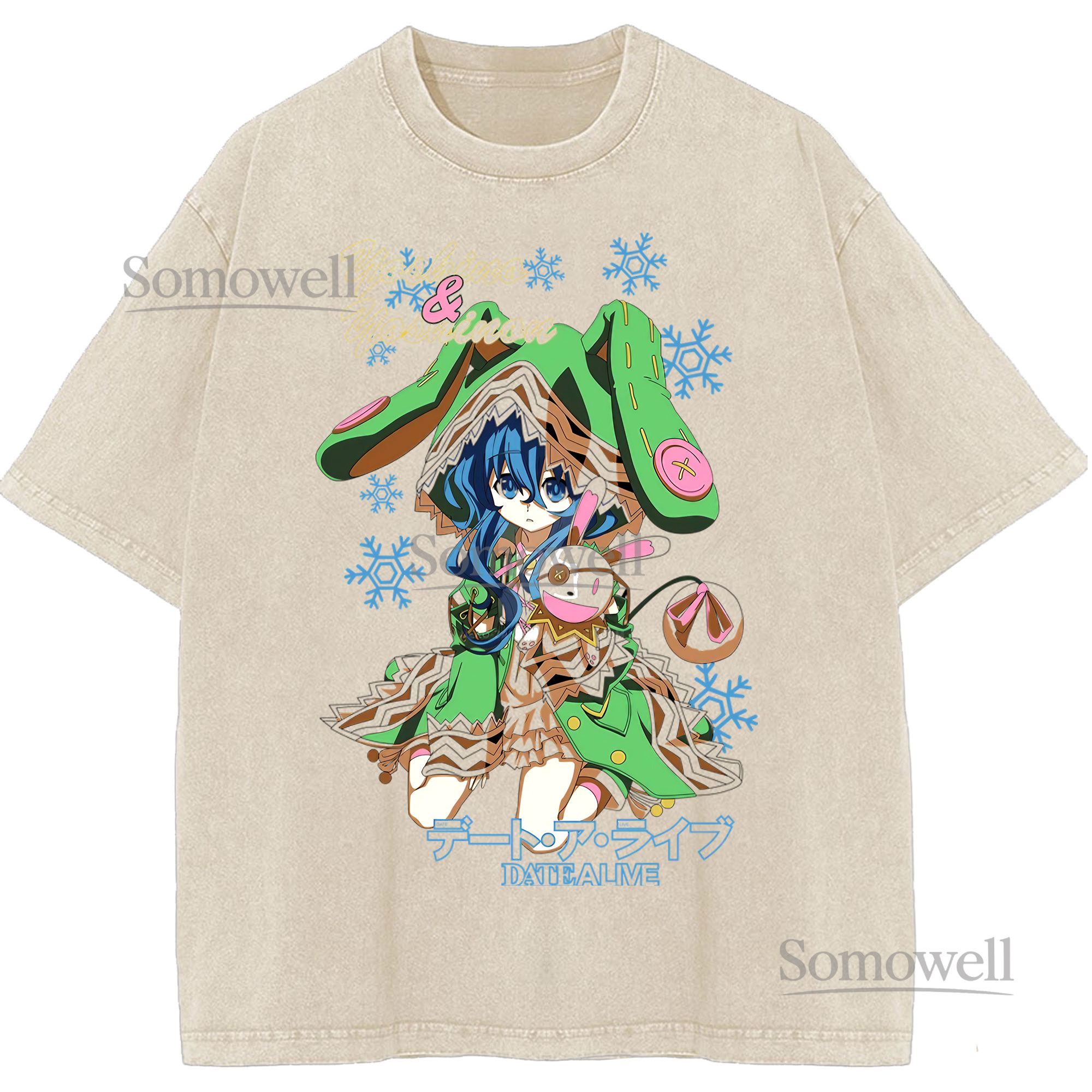 Date A Live Yoshino Bunny Spirit Anime Girl Graphic ,hoodie sweatshirt t shirt vintage Japanese Manga T Shirt