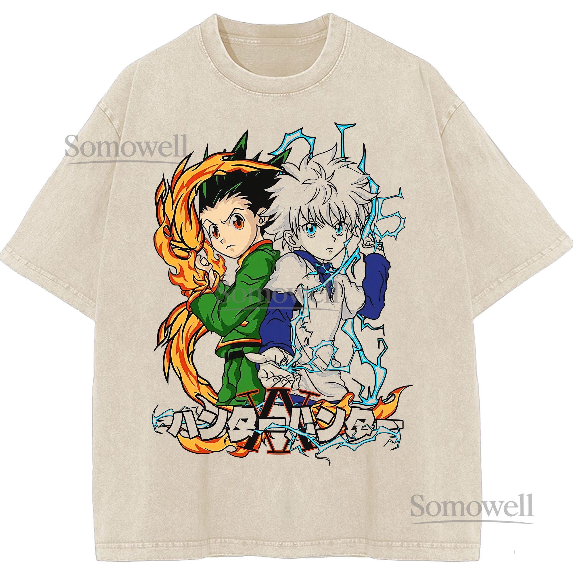Hunter x Hunter Gon Killua Anime Graphic ,hoodie sweatshirt t shirt vintage Japanese Manga T Shirt