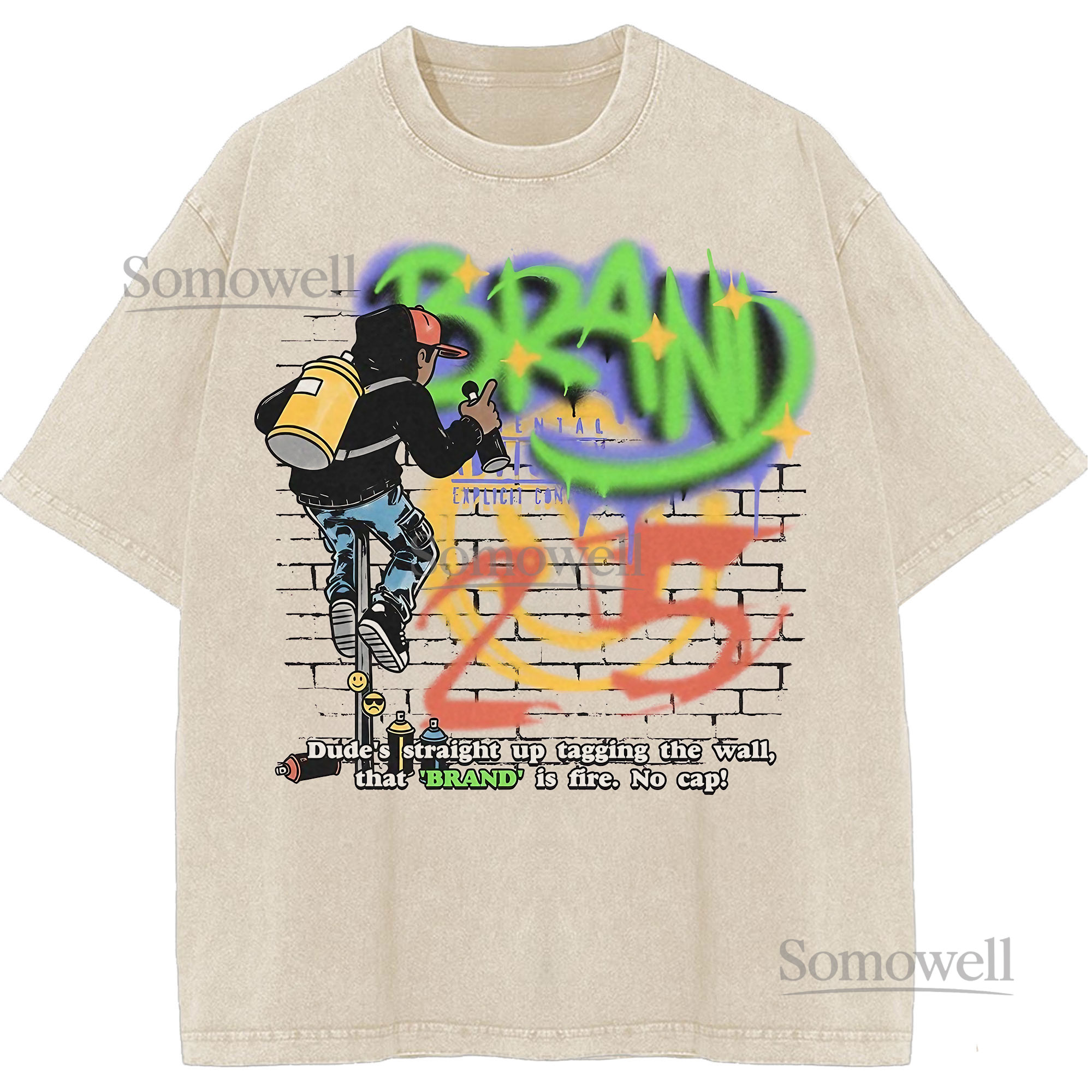 Graffiti Tag Street Art Character Graphic ,hoodie sweatshirt t shirt vintage Urban Skate Style T Shirt