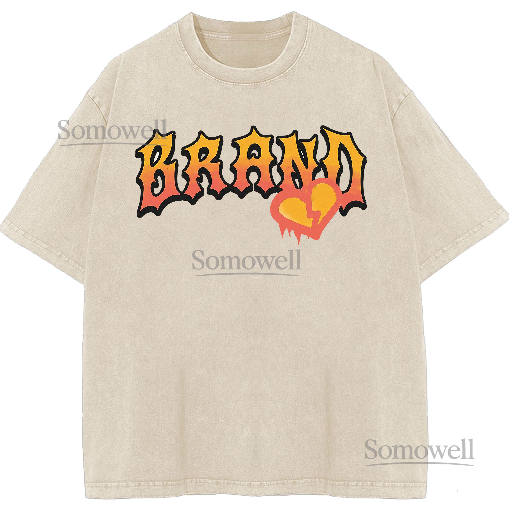 Brand Heart Flame Logo Minimalist Graphic ,hoodie sweatshirt t shirt vintage Streetwear Style T Shirt