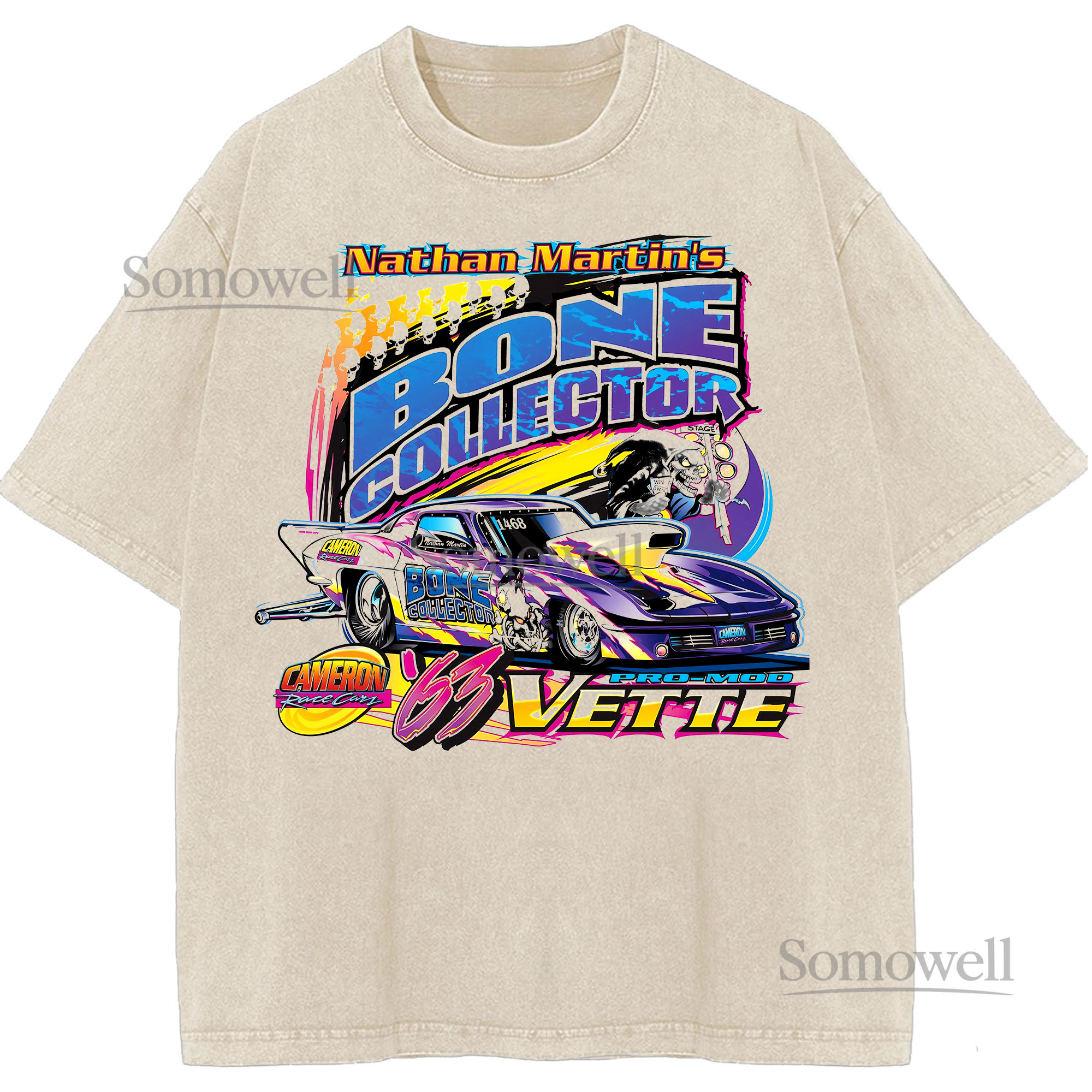 Nathan Martins Bone Collector Pro Mod Corvette Drag Racing TShirt