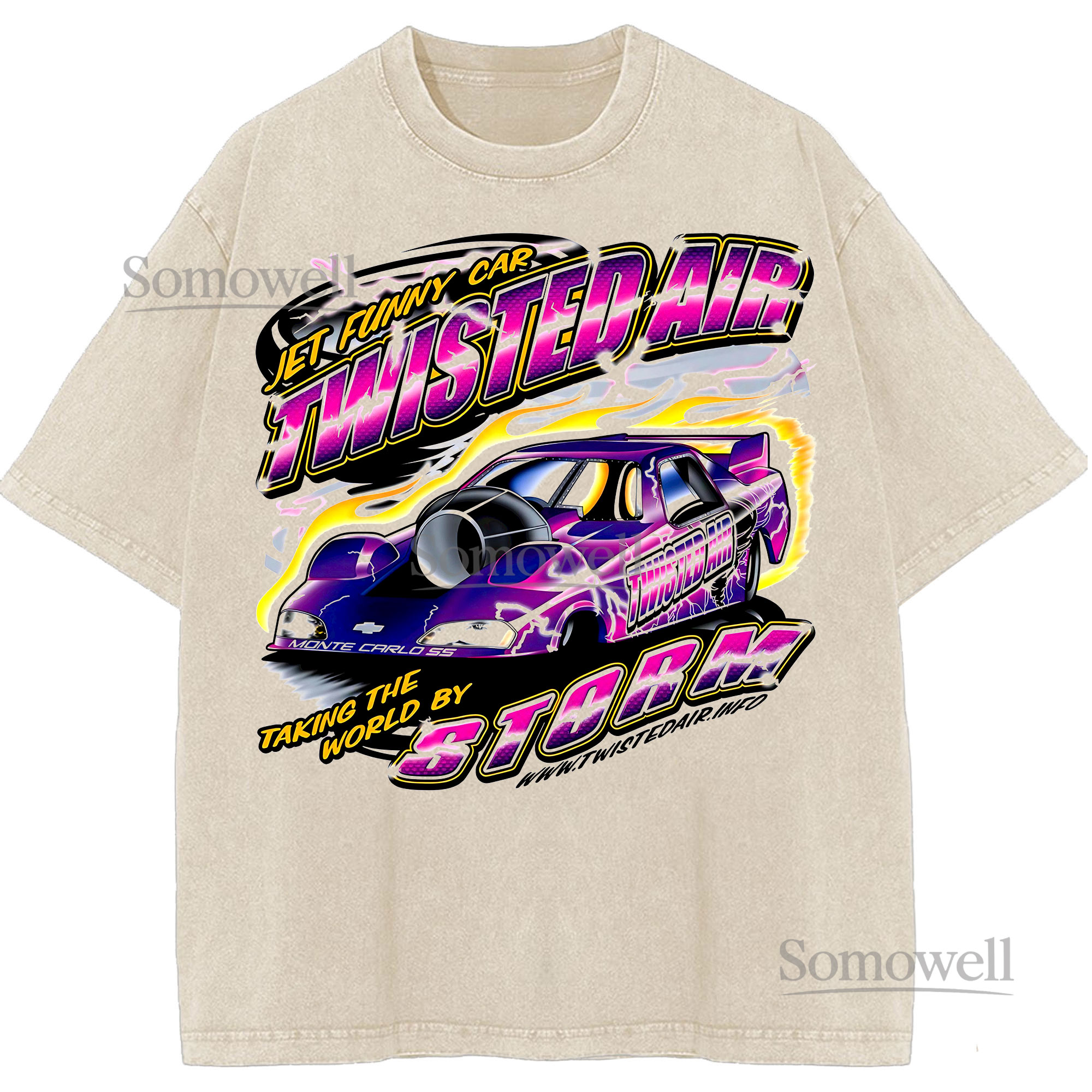 Twisted Air Jet Funny Car Monte Carlo Drag Racing Vintage TShirt