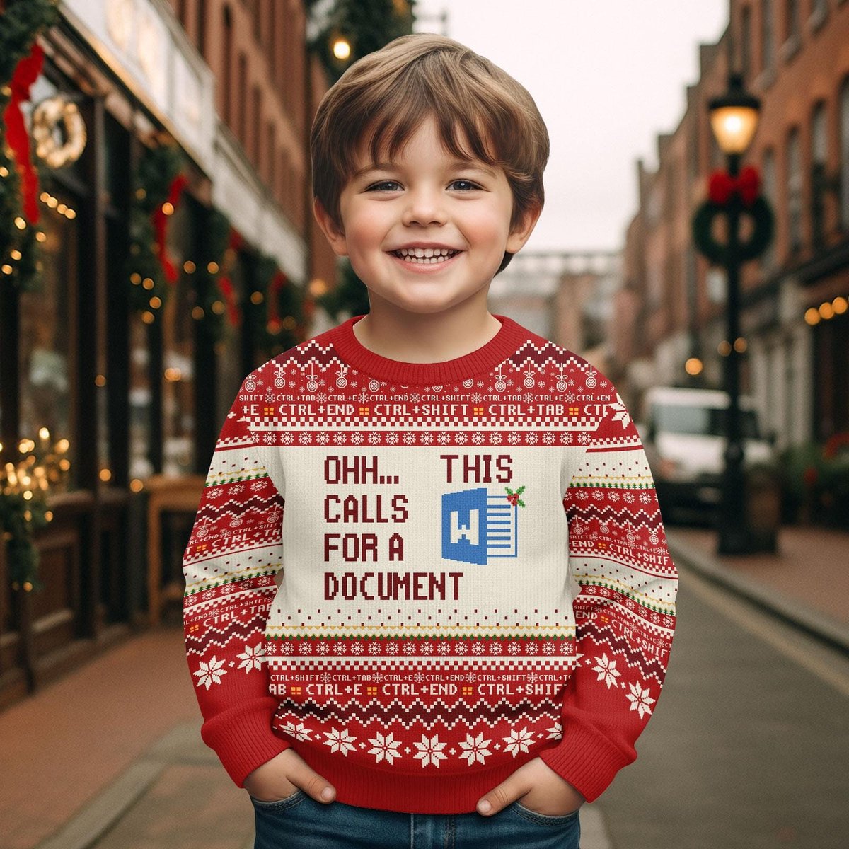 Ohh This Calls For A Document Ugly Christmas Sweater Funny Microsoft Word Office Jumper