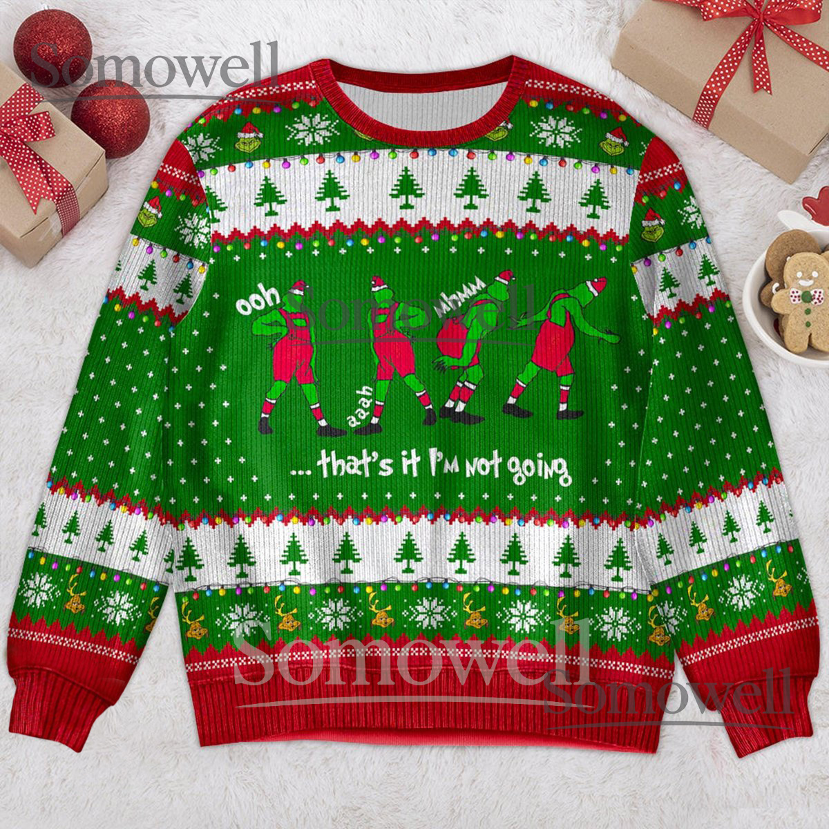Funny Grinch Christmas Ugly Sweater - Holiday Costume Pullover