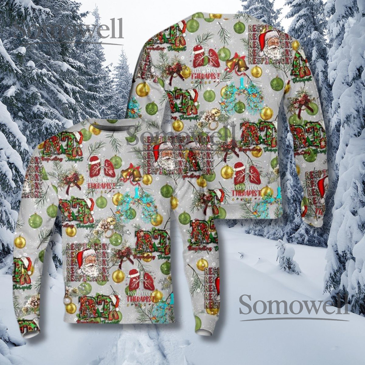 Funny Respiratory Therapist Christmas Pullover - Ugly Xmas Sweater