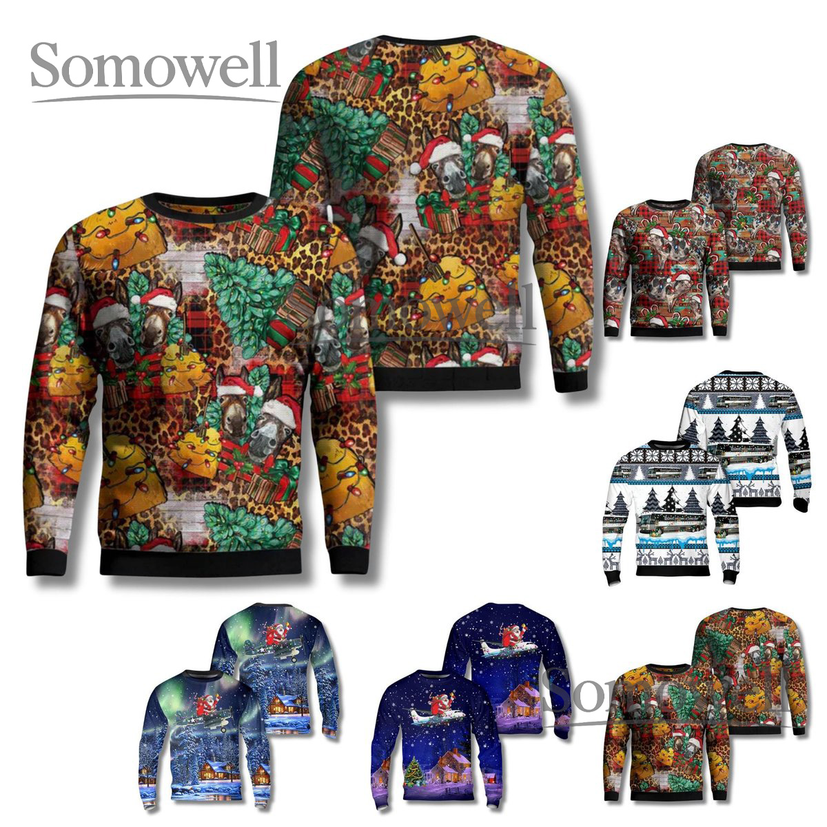 Taco Cat Christmas Sweater Funny Ugly Xmas Party Sweatshirt