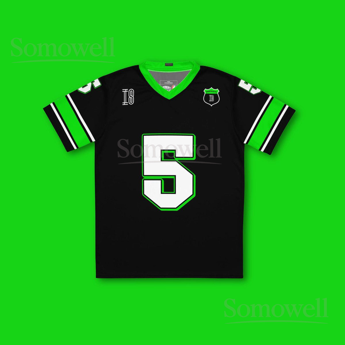 Custom Gabriel Bortoleto Kick Sauber F1 Football Jersey Shirt for Racing Fans Black and Green Recycled Polyester Motorsport Outfit