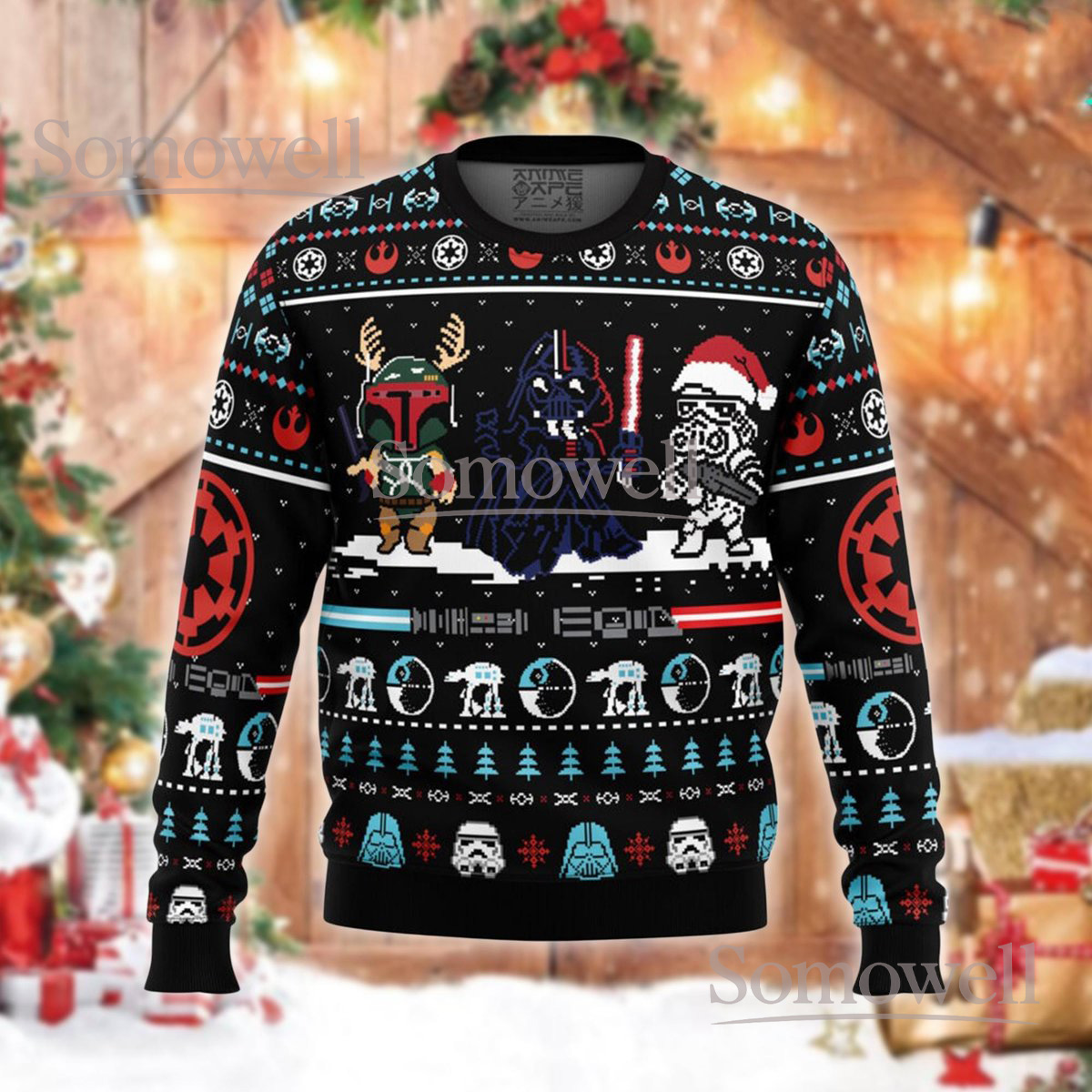 Star Wars Galactic Villains Ugly Christmas Sweater Funny Darth Vader Holiday Gift