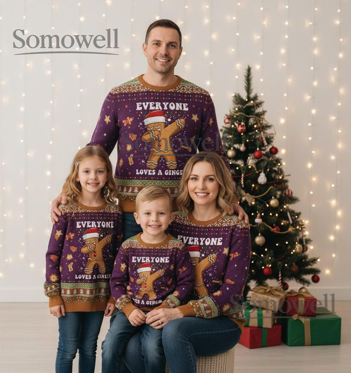 Everyone Loves A Gingerbread Dabbing Christmas Ugly Sweater