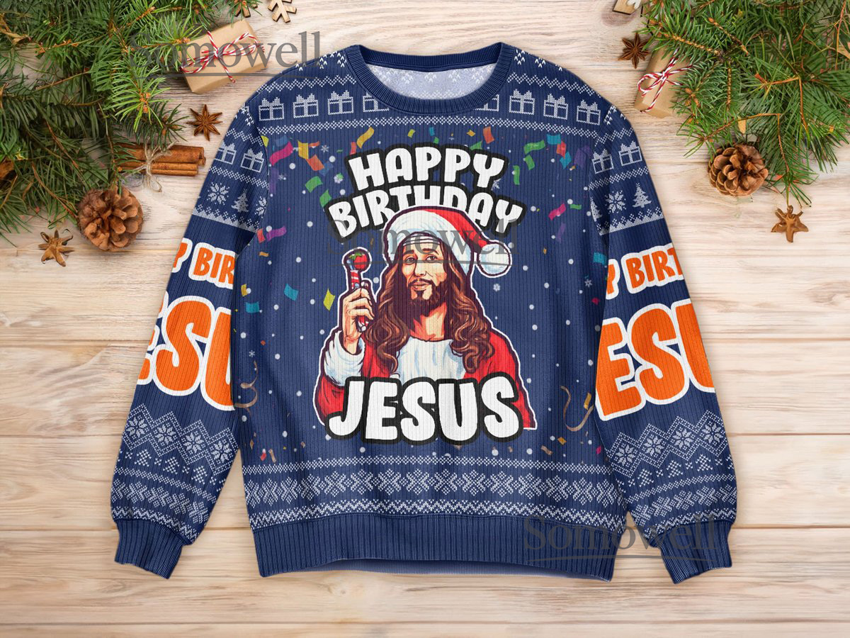 Go Jesus It39s Your Birthday Ugly Christmas Sweater Christian Gift