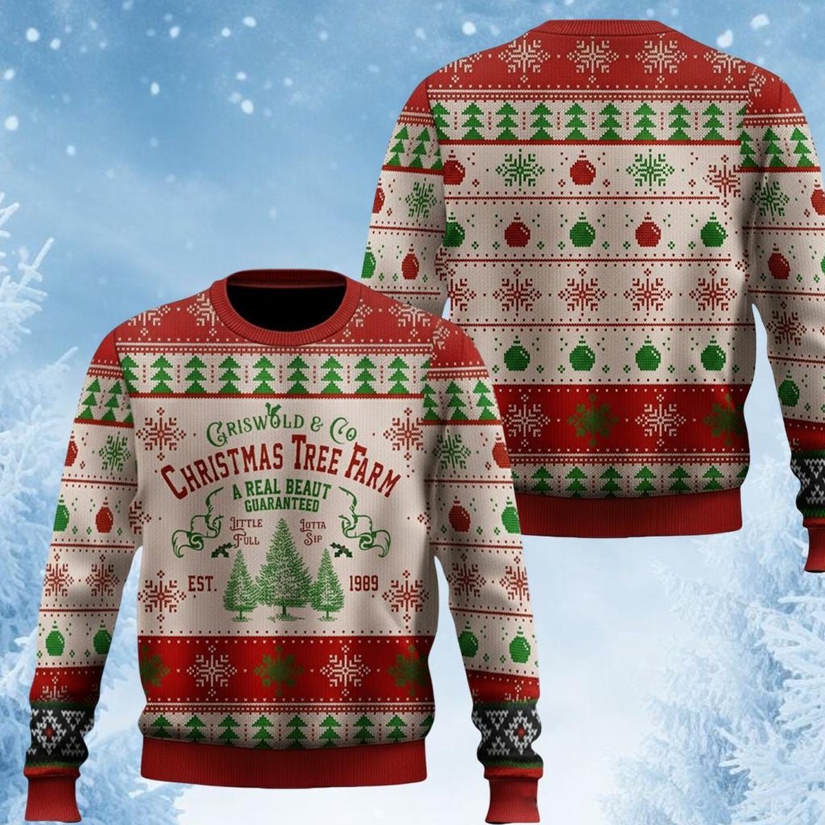 Griswold Family Red Christmas Tree Farm Ugly Sweater