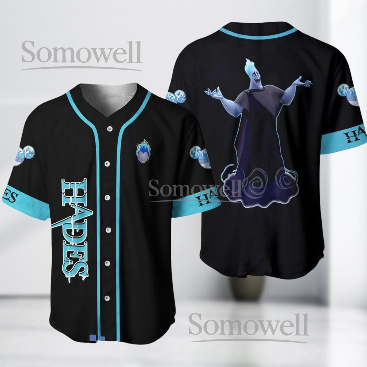 Hades Disney Villain Baseball Jersey Shirt Hercules Movie Custom Gift
