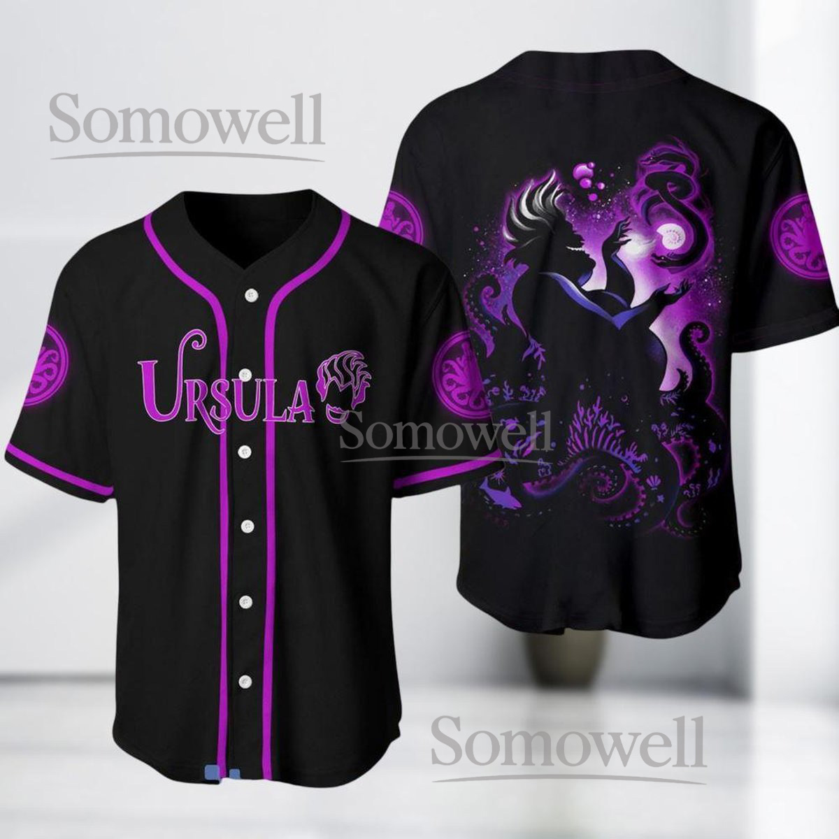 Halloween Ursula Baseball Jersey Shirt Disney Villain The Little Mermaid Gift