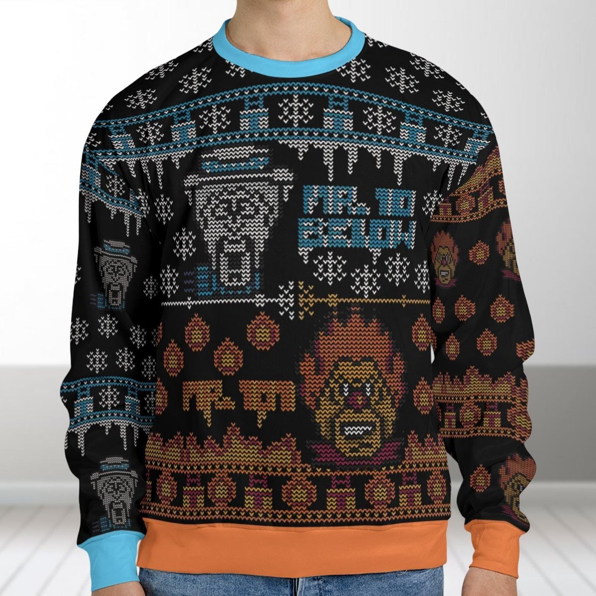 Heat Miser And Snow Miser Printed Ugly Sweater Funny Classic Christmas Movie Gift