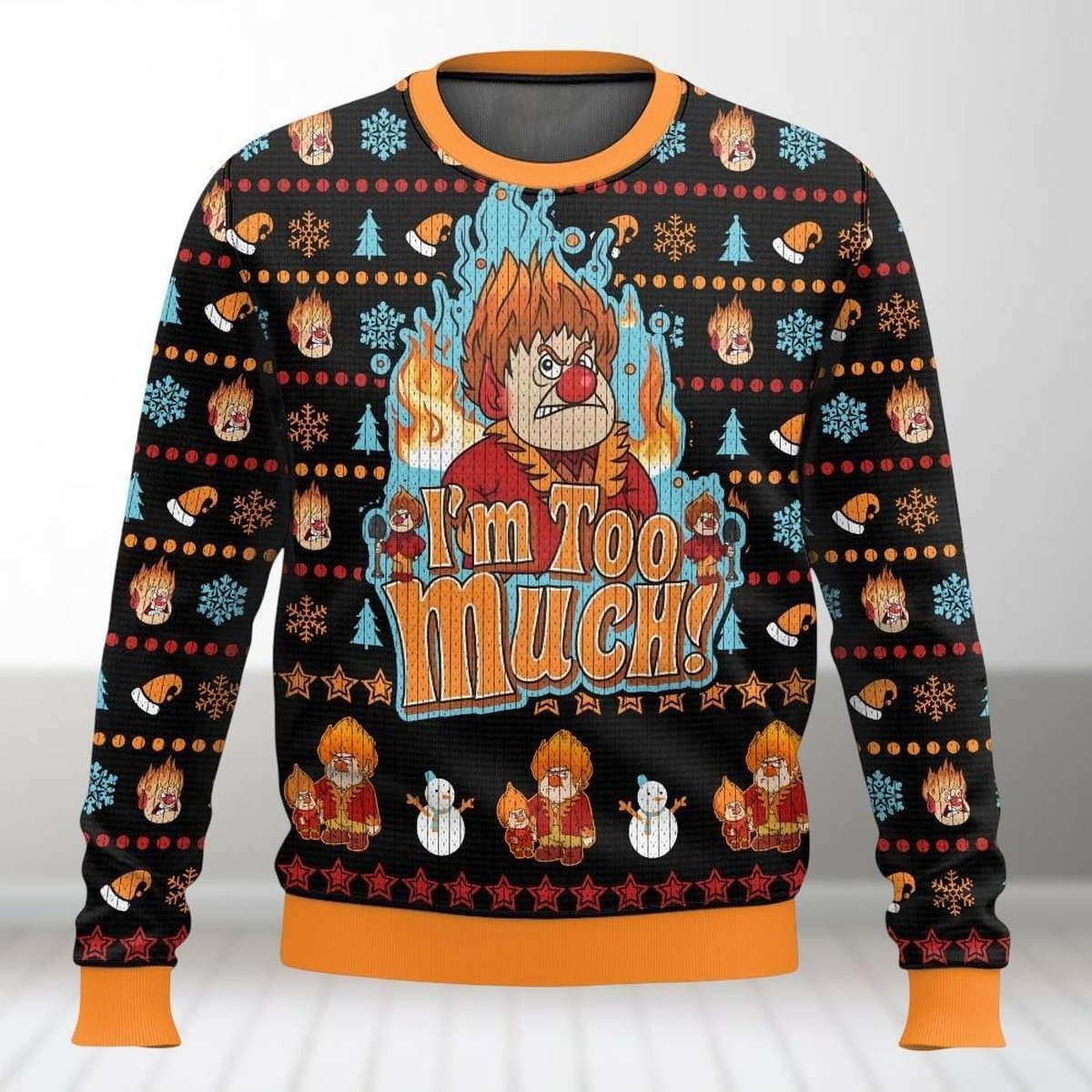 Heat Miser The Year Without Santa Claus Ugly Sweater Funny Holiday Movie Gift