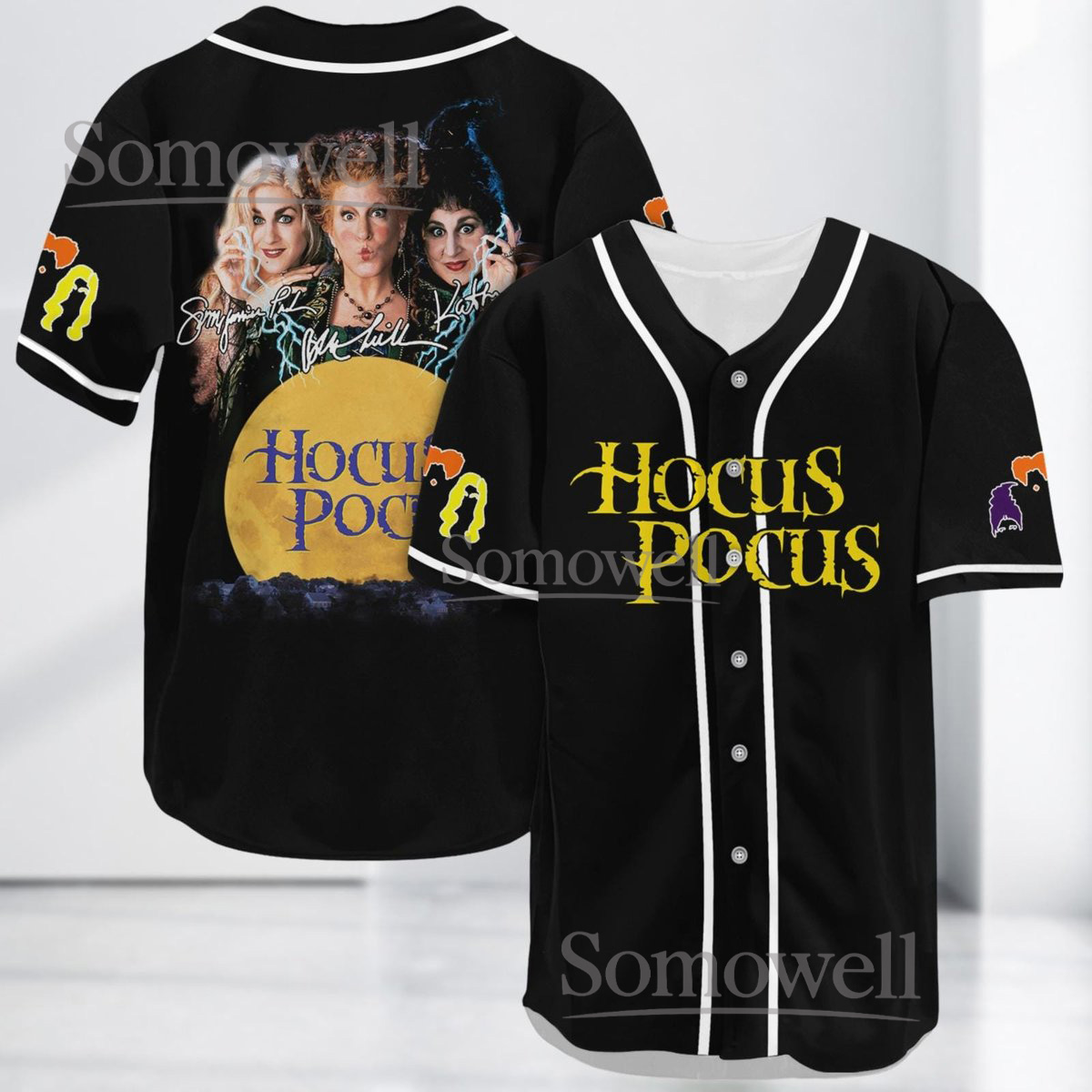 Hocus Pocus Baseball Jersey Shirt Disney Witch Sisters Halloween Gift