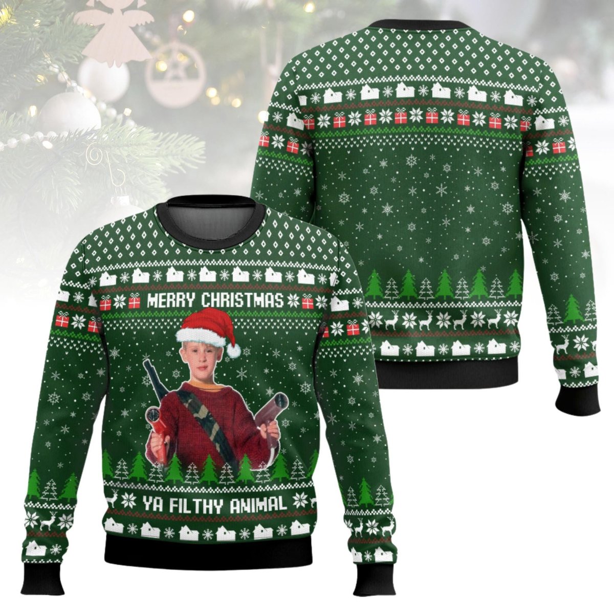 Home Alone Merry Christmas Ya Filthy Animal Ugly Christmas Sweater Funny Movie Gift Pullover